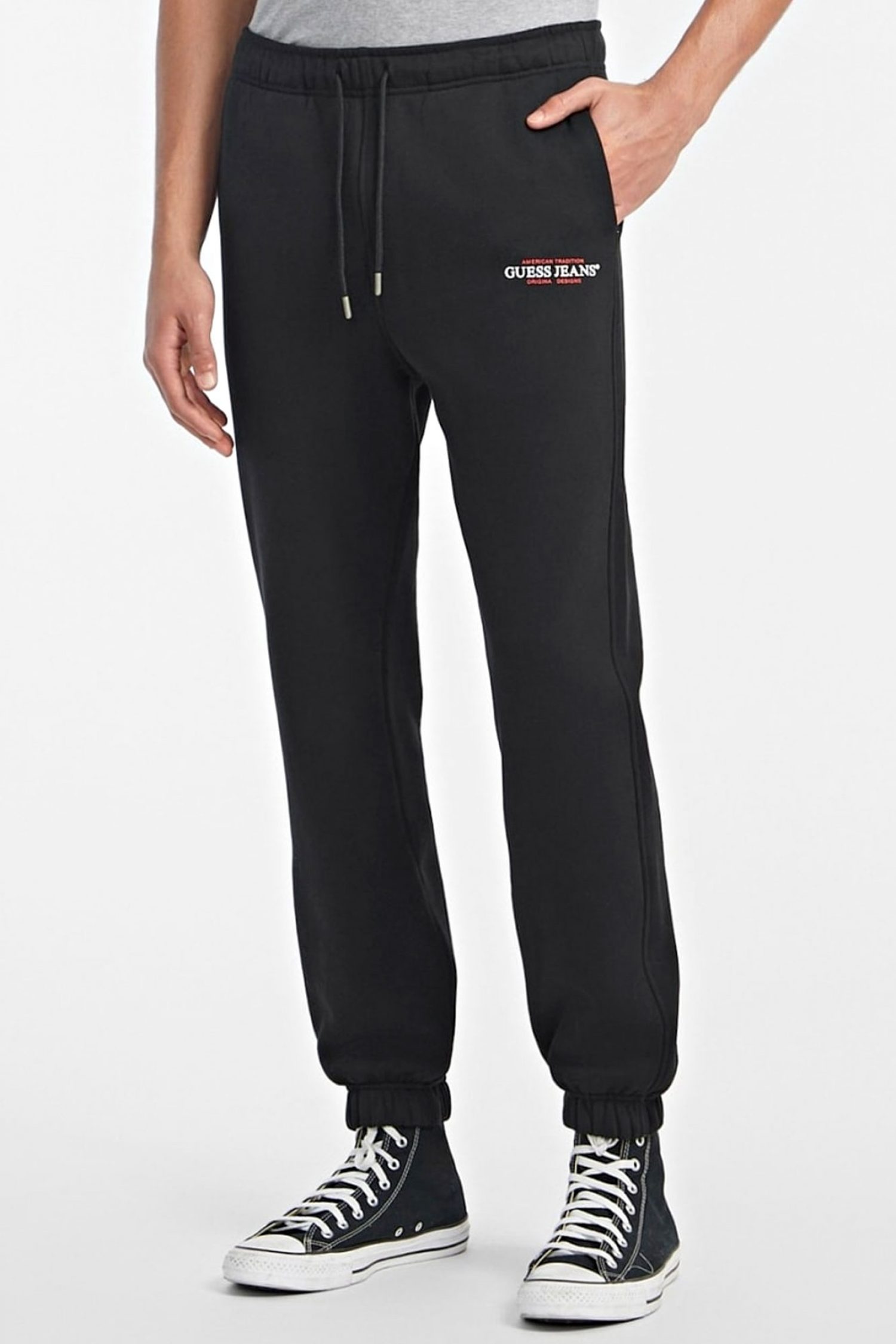 GUESS JEANS ΠΑΝΤΕΛΟΝΙ ΦΟΡΜΑ ΜΑΥΡΟ