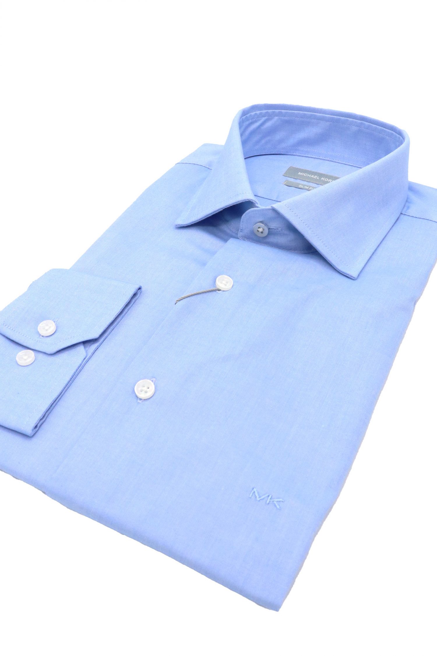 MICHAEL KORS ΠΟΥΚΑΜΙΣΟ SLIM FIT PINPOINT STRETCH ΣΙΕΛ φωτογραφία