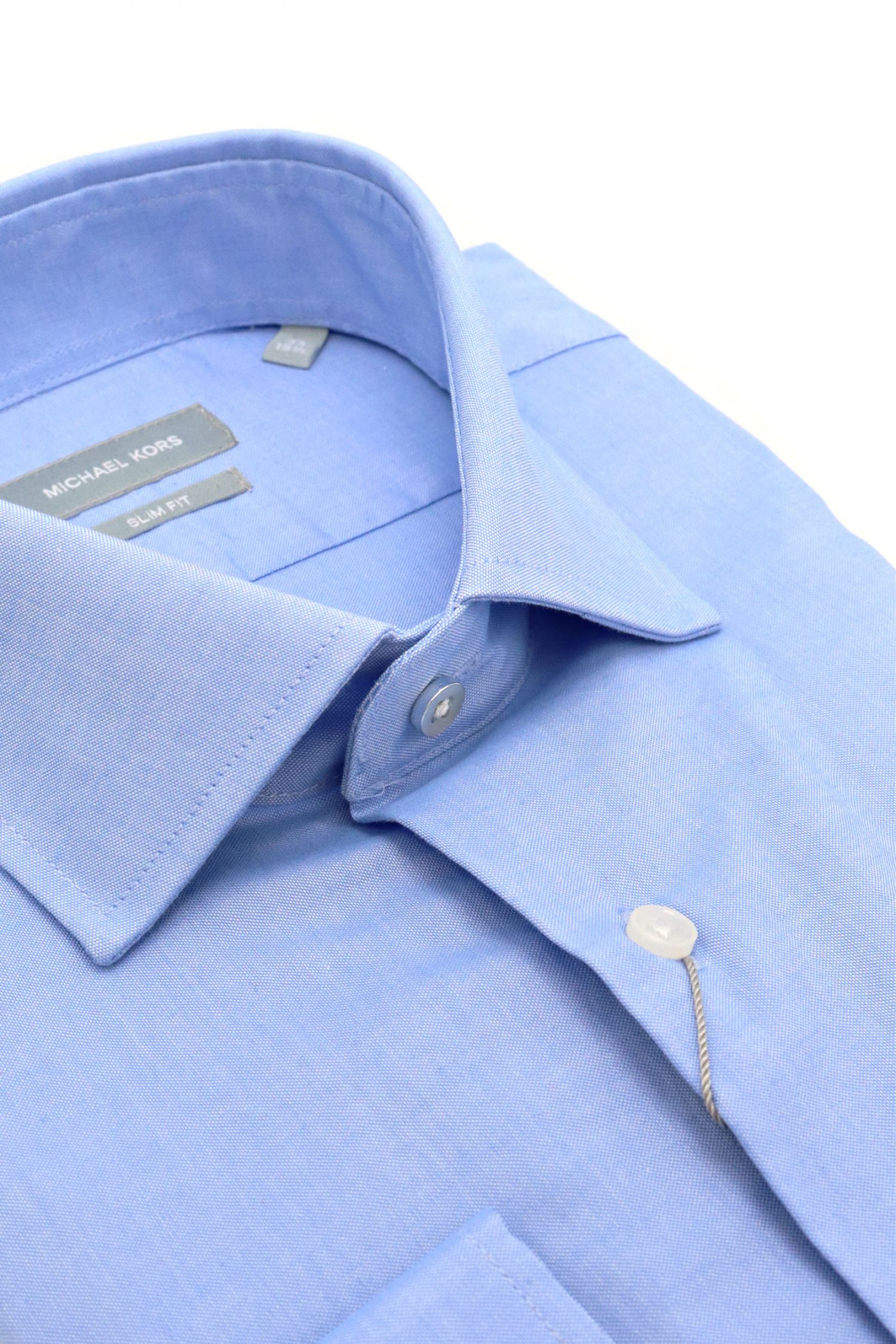 MICHAEL KORS ΠΟΥΚΑΜΙΣΟ SLIM FIT PINPOINT STRETCH ΣΙΕΛ φωτογραφία