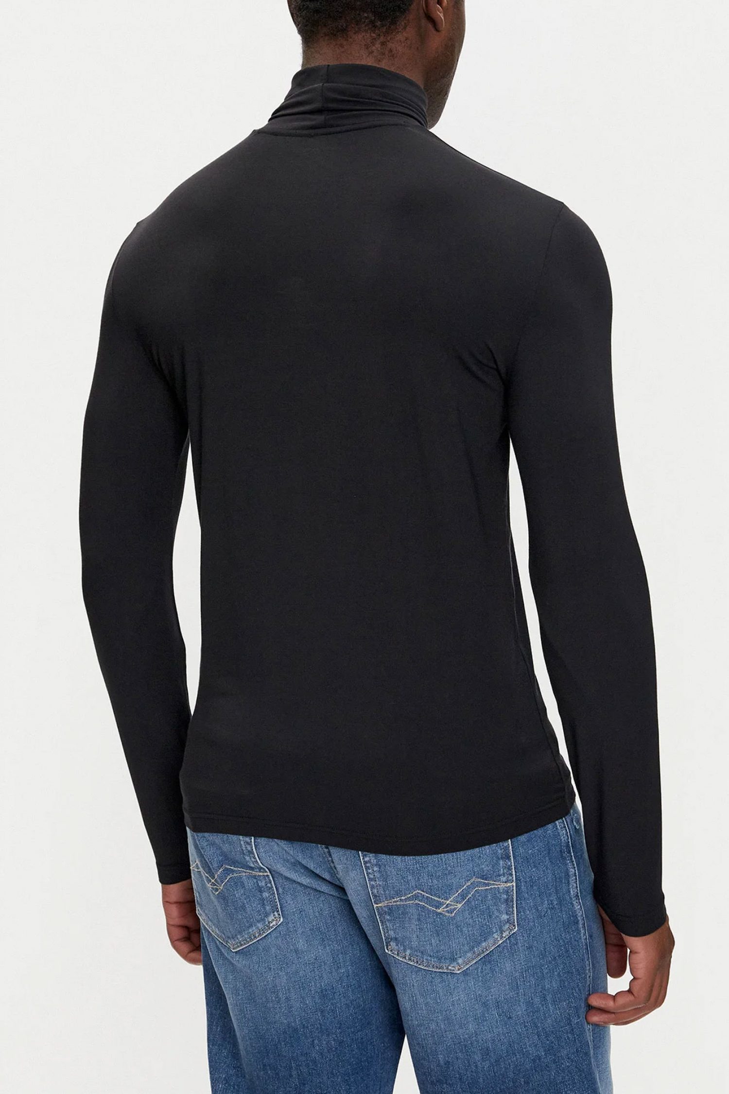 EMPORIO ARMANI T-SHIRT TURTLENECK ΕΣΩΡΟΥΧΟ LOGO ΜΑΥΡΟ φωτογραφία