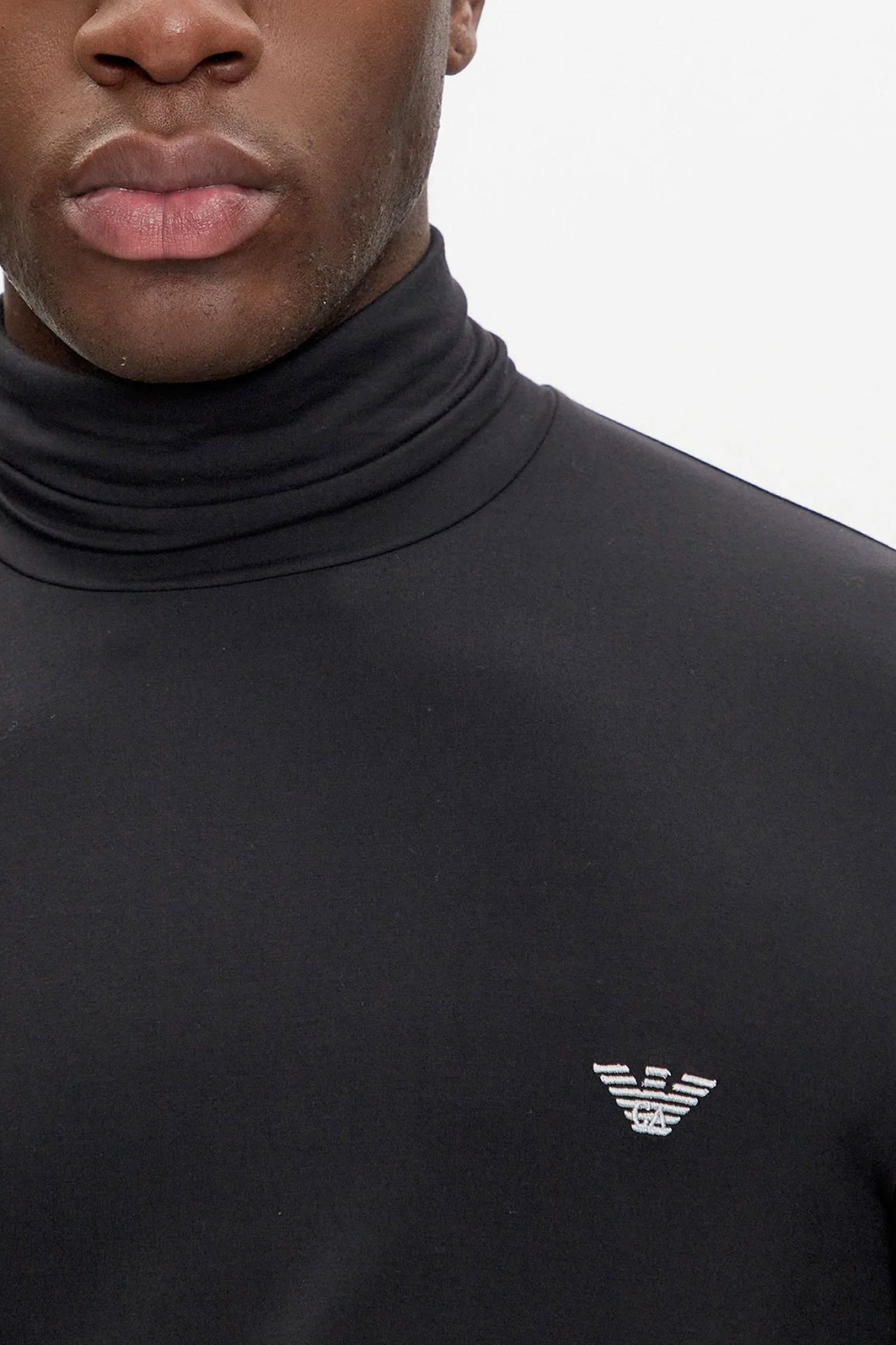 EMPORIO ARMANI T-SHIRT TURTLENECK ΕΣΩΡΟΥΧΟ LOGO ΜΑΥΡΟ φωτογραφία