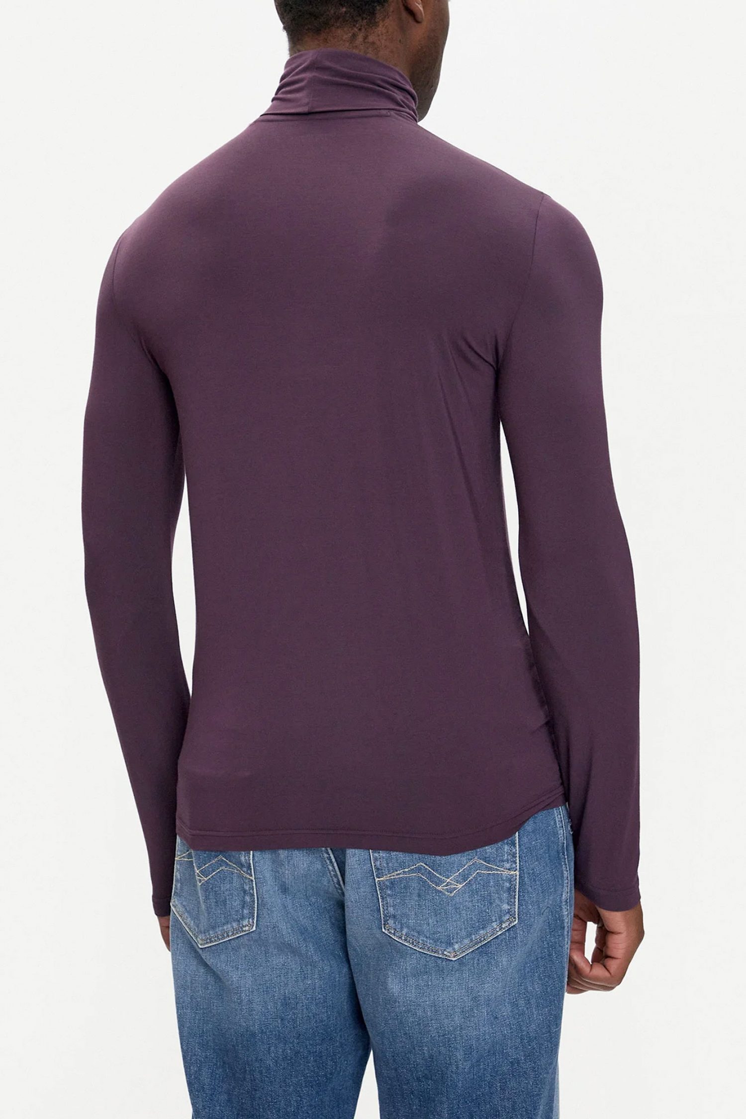 EMPORIO ARMANI T-SHIRT TURTLENECK ΕΣΩΡΟΥΧΟ LOGO ΜΩΒ φωτογραφία