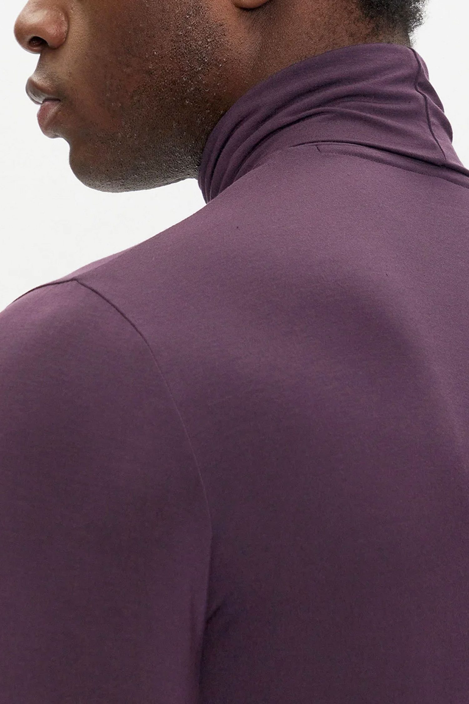 EMPORIO ARMANI T-SHIRT TURTLENECK ΕΣΩΡΟΥΧΟ LOGO ΜΩΒ φωτογραφία