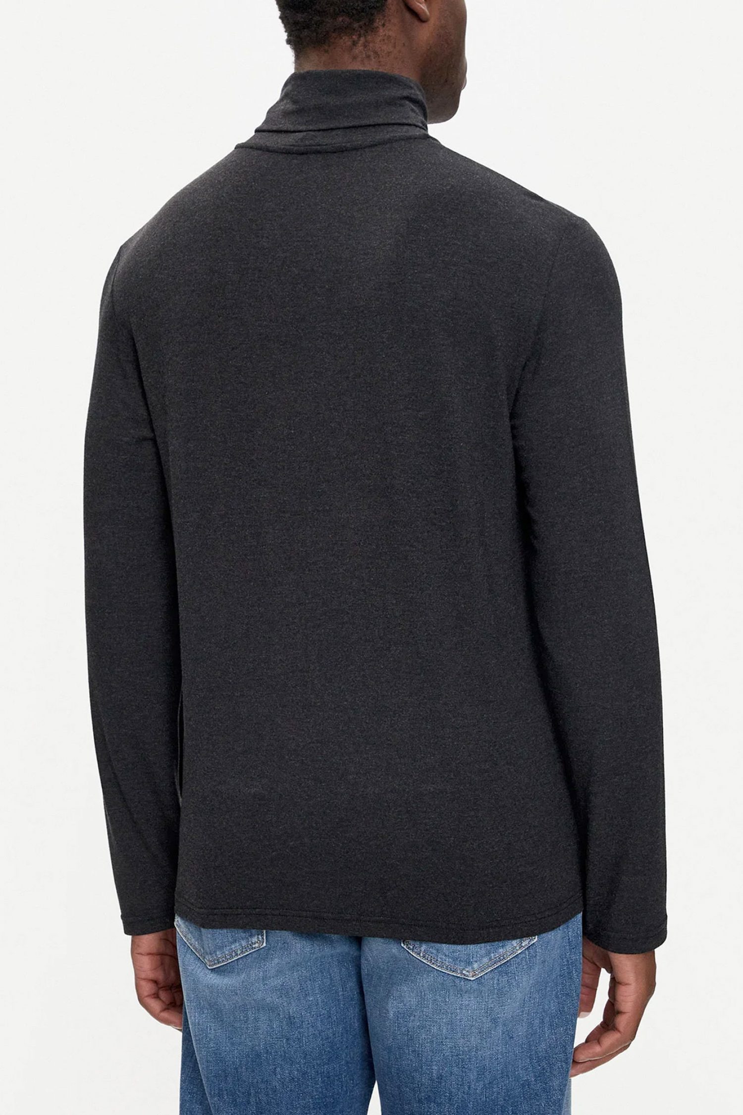 EMPORIO ARMANI T-SHIRT TURTLENECK LOGO ΑΝΘΡΑΚΙ φωτογραφία