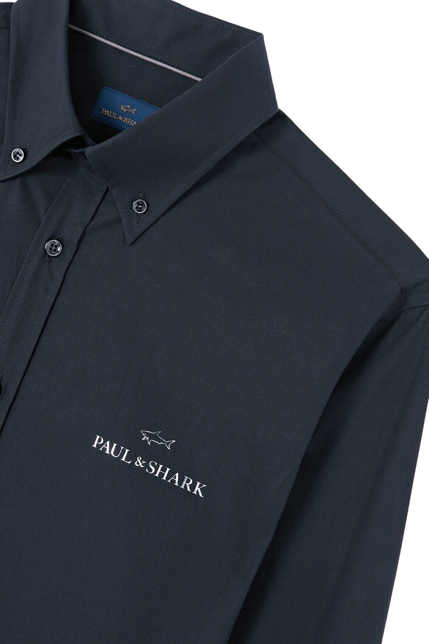 PAUL&SHARK ΠΟΥΚΑΜΙΣΟ BUTTON DOWN LOGO ΜΑΥΡΟ