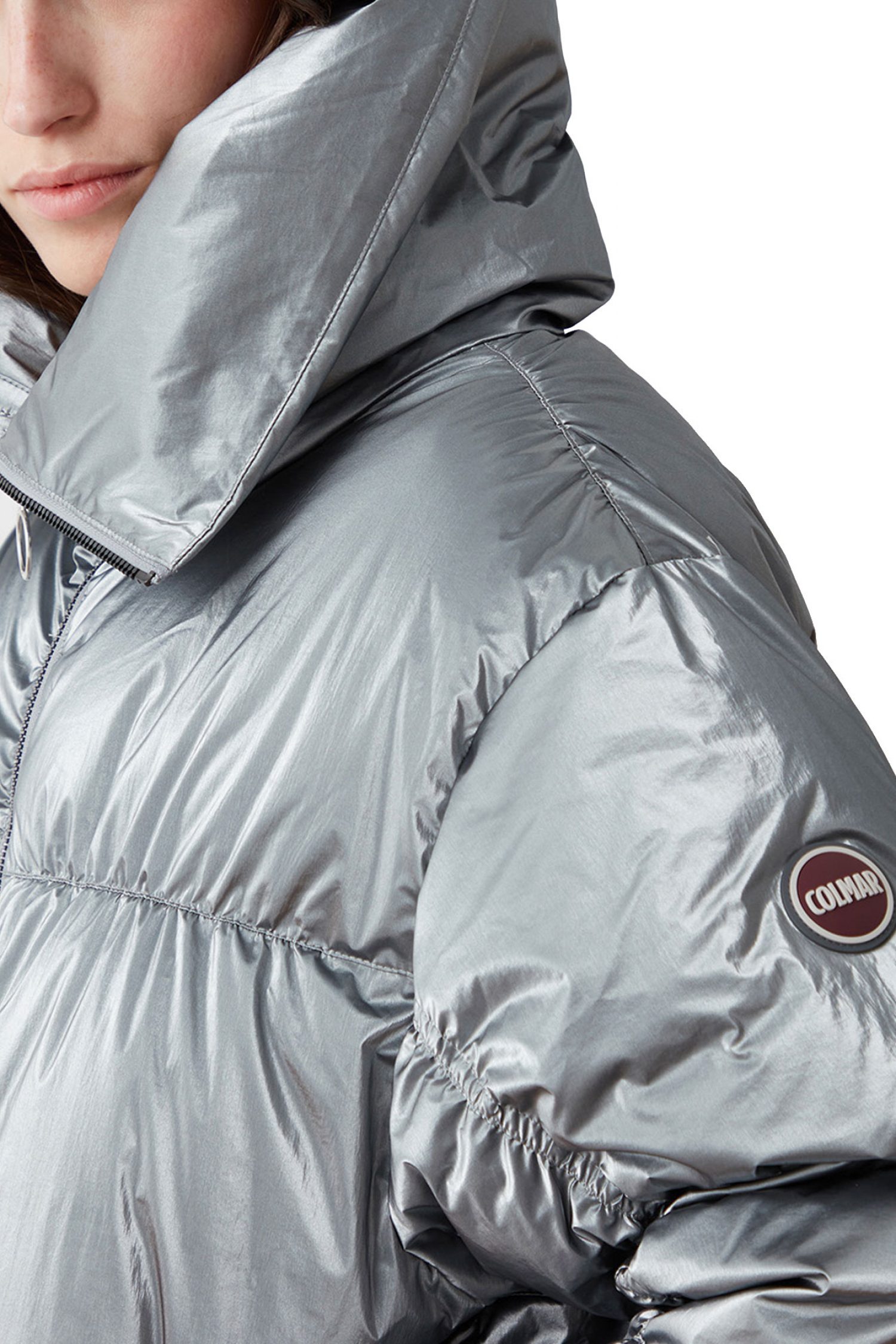 COLMAR ΜΠΟΥΦΑΝ DOWN JACKET ΦΟΥΣΚΩΤΟ ΑΣΗΜΙ ΜΕΤΑΛΛΙΖΕ