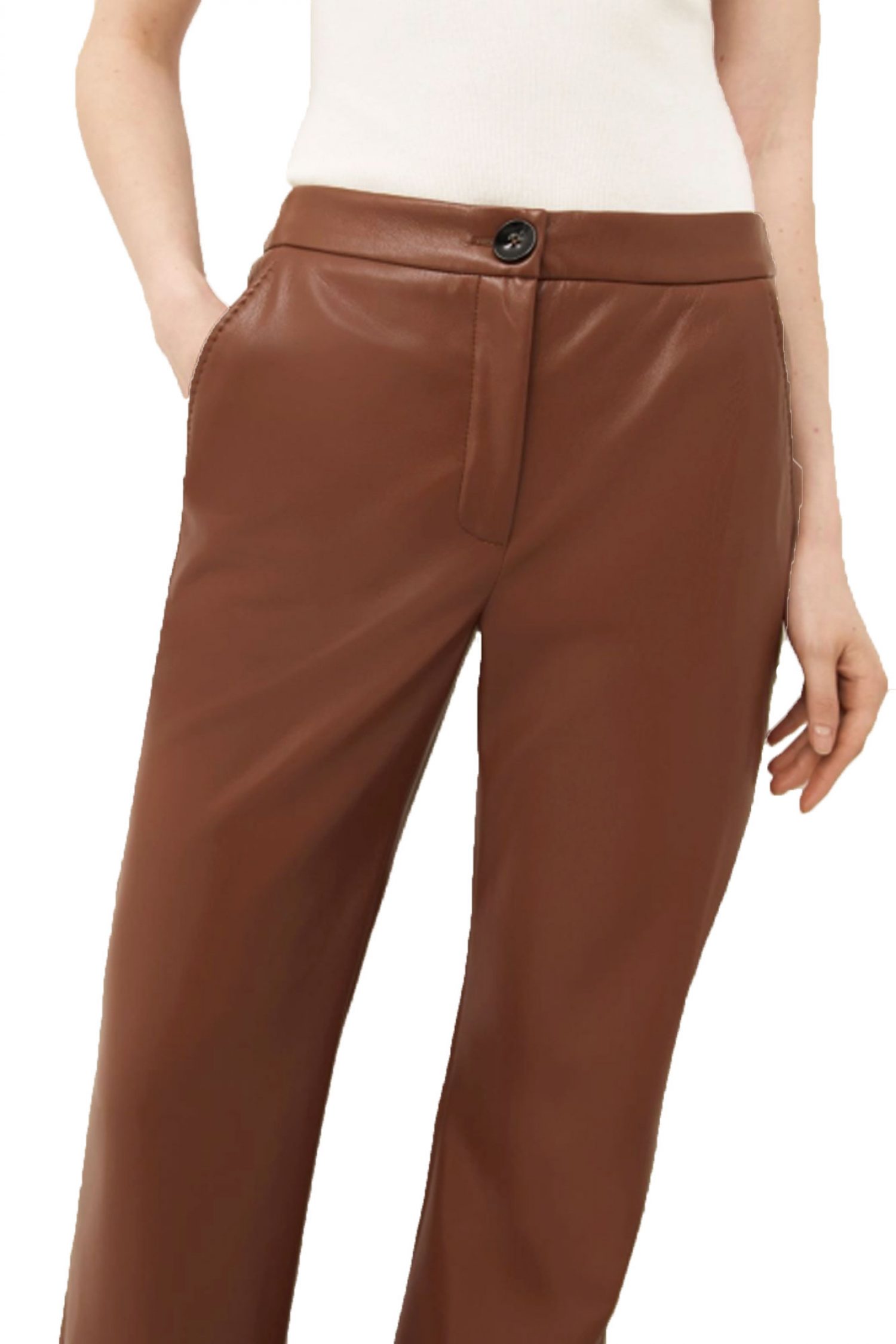 MARELLA 1 ΠΑΝΤΕΛΟΝΑ FOGLIA FAUX LEATHER ΤΑΜΠΑ