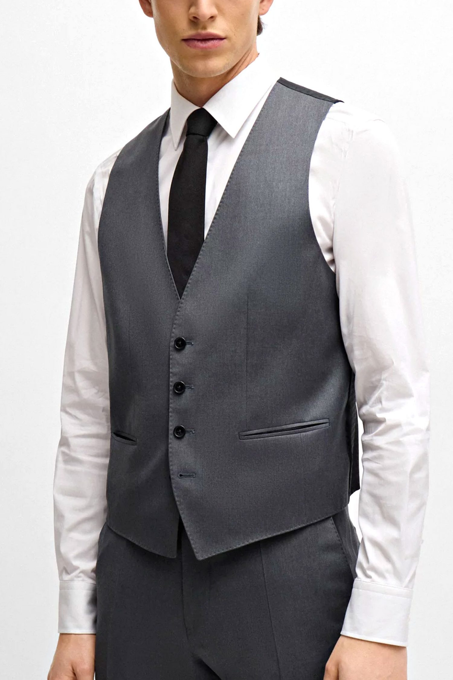 BOSS ΓΙΛΕΚΟ ΚΟΣΤΟΥΜΙΟΥ H-HUGE-VEST-B1 ΓΚΡΙ