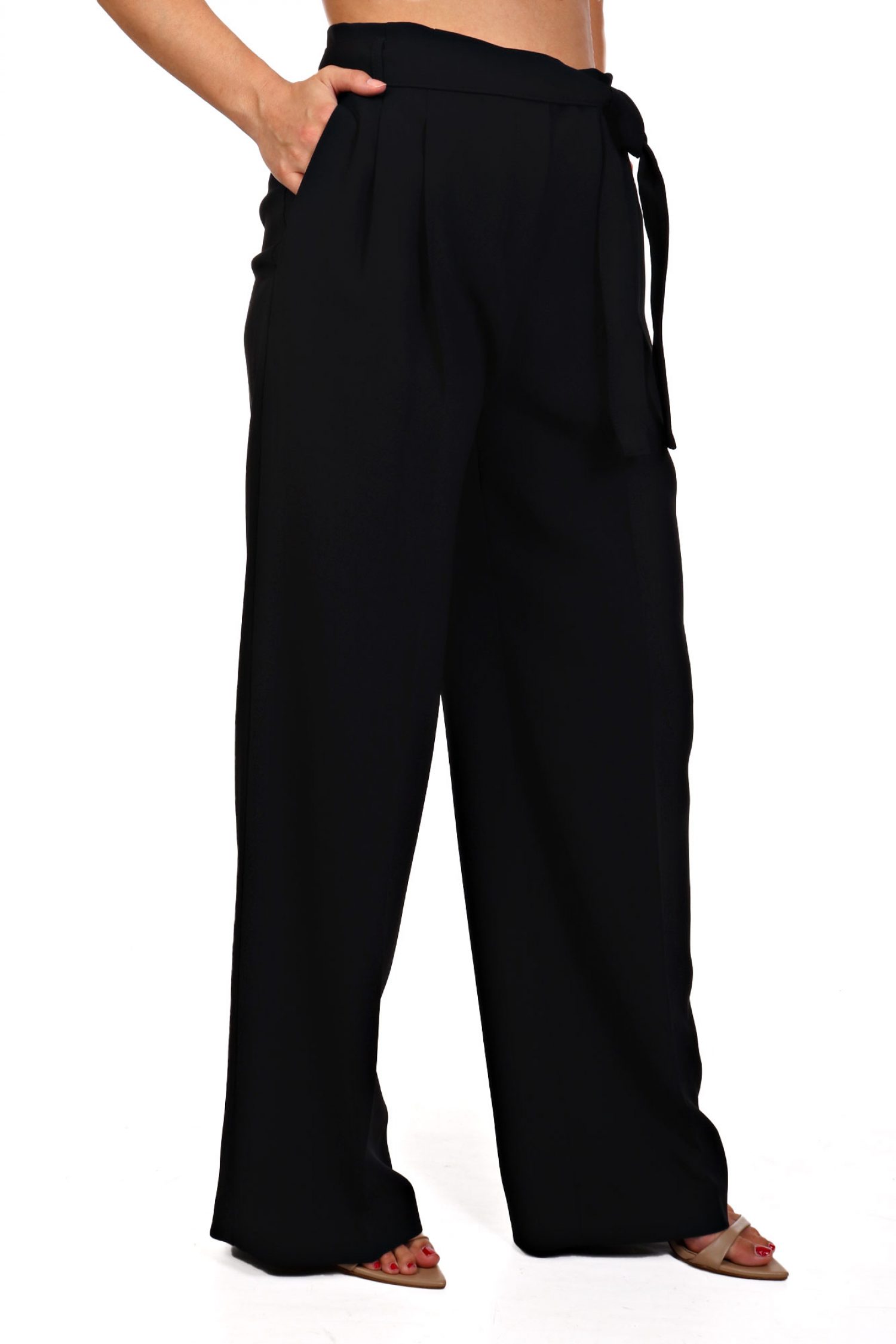 BOSS ΠΑΝΤΕΛΟΝΑ TAPIANA ΙΣΙΑ ΖΩΝΗ ΥΦΑΣΜΑΤΙΝΗ ΜΑΥΡΟ φωτογραφία