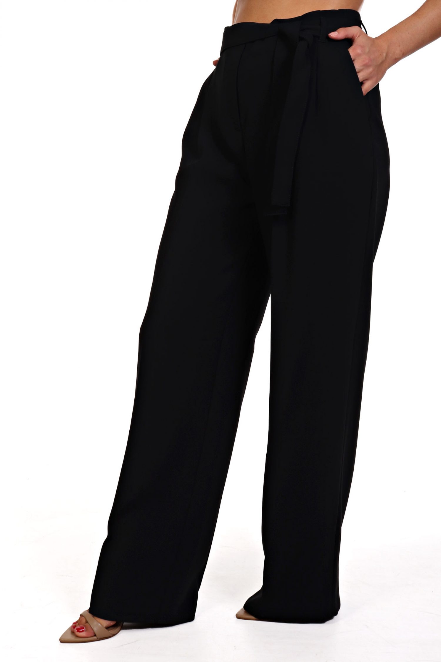 BOSS ΠΑΝΤΕΛΟΝΑ TAPIANA ΙΣΙΑ ΖΩΝΗ ΥΦΑΣΜΑΤΙΝΗ ΜΑΥΡΟ φωτογραφία