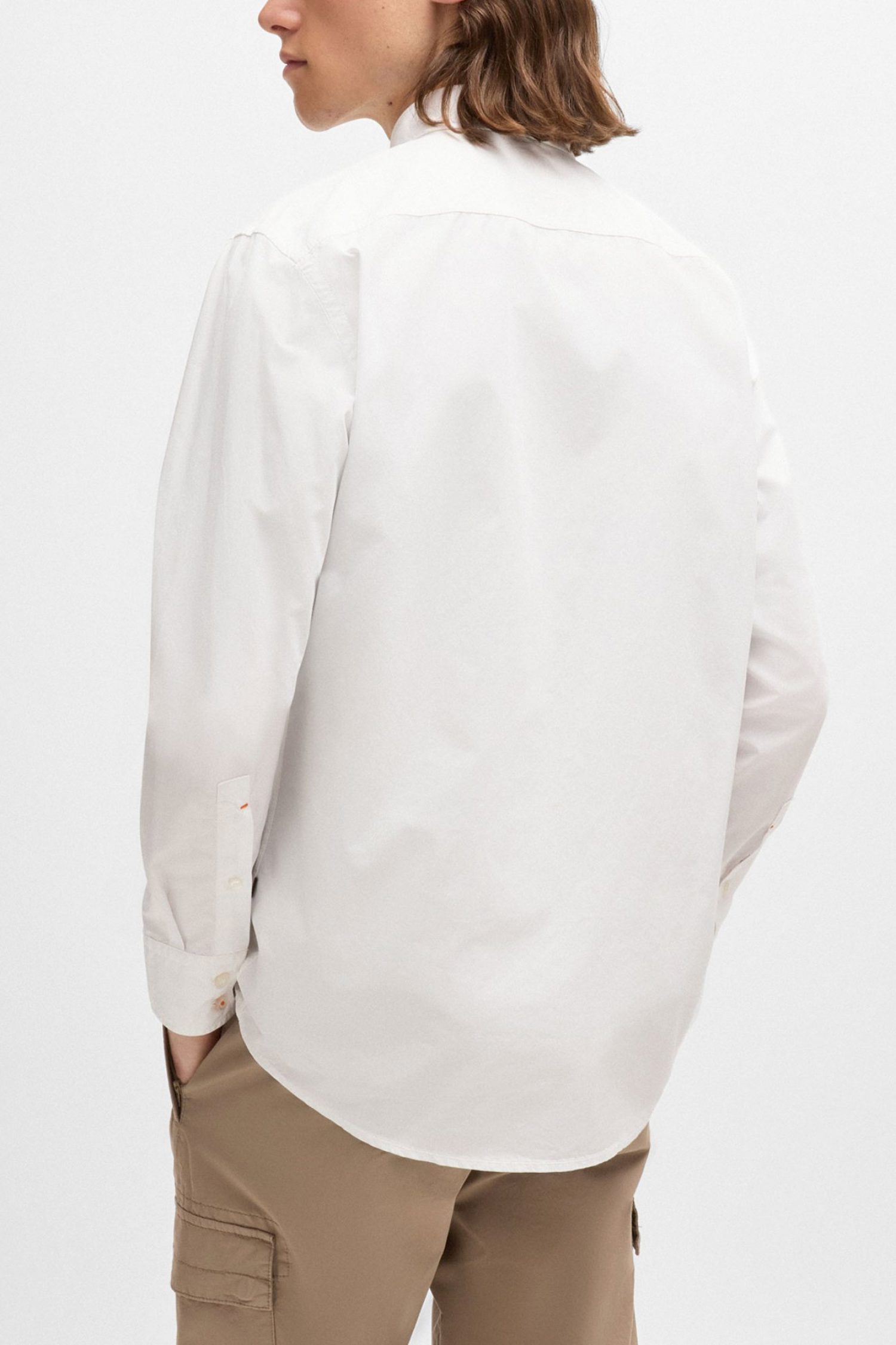 BOSS CASUAL ΠΟΥΚΑΜΙΣΟ REGULAR FIT RELEGANT 6 M ΛΕΥΚΟ