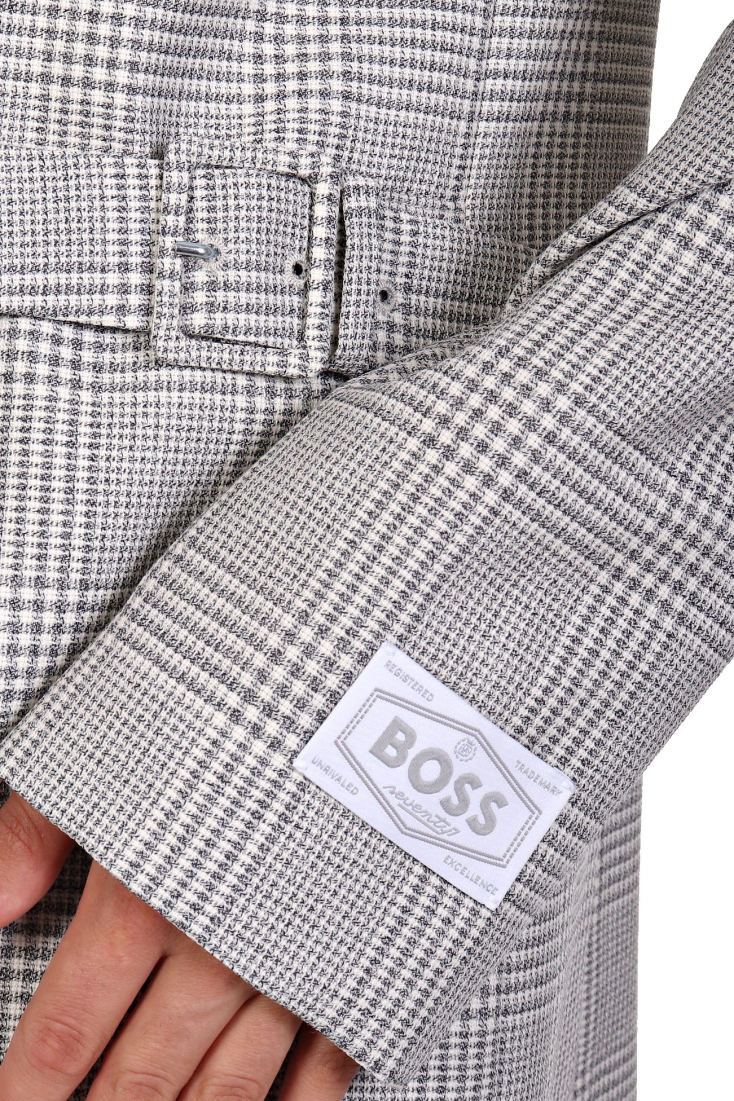 BOSS ΣΑΚΑΚΙ JIMALA REGULAR FIT ΣΤΑΥΡΩΤΟ ΑΓΚΡΑΦΑ ΚΑΡΩ ΓΚΡΙ φωτογραφία