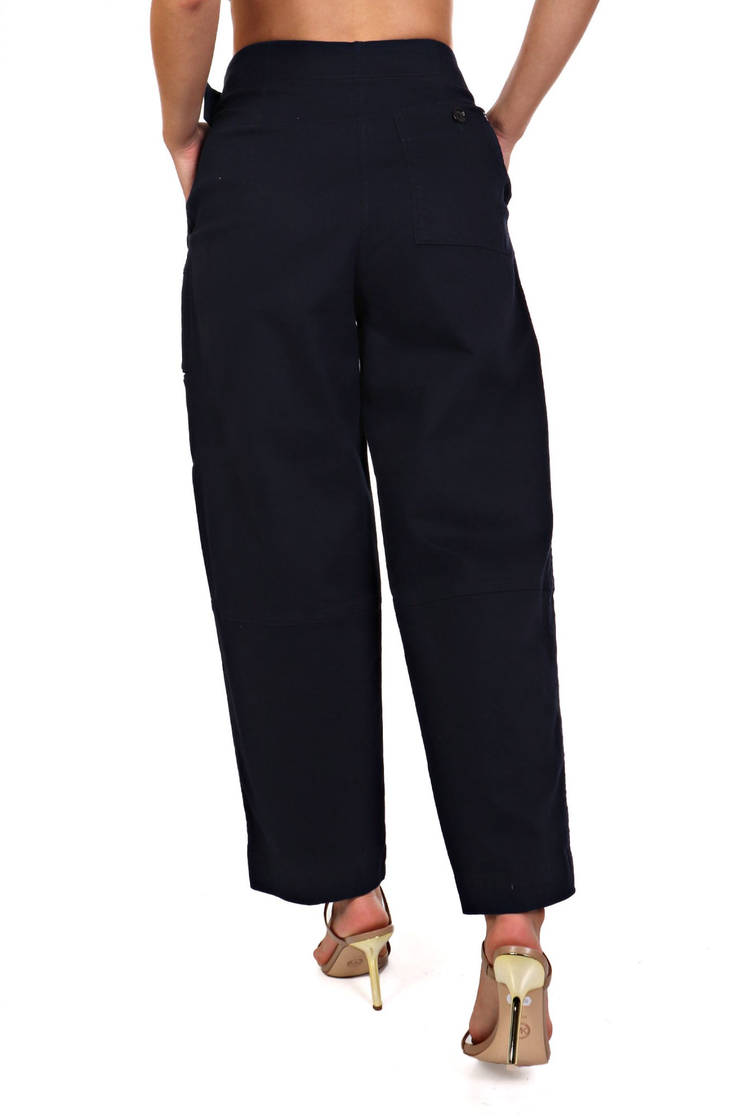 BOSS ΠΑΝΤΕΛΟΝΙ TAKANE-W BALLOON ΠΙΕΤΕΣ ΖΩΝΗ ΥΦΑΣΜΑΤΙΝΟ ΜΠΛΕ φωτογραφία