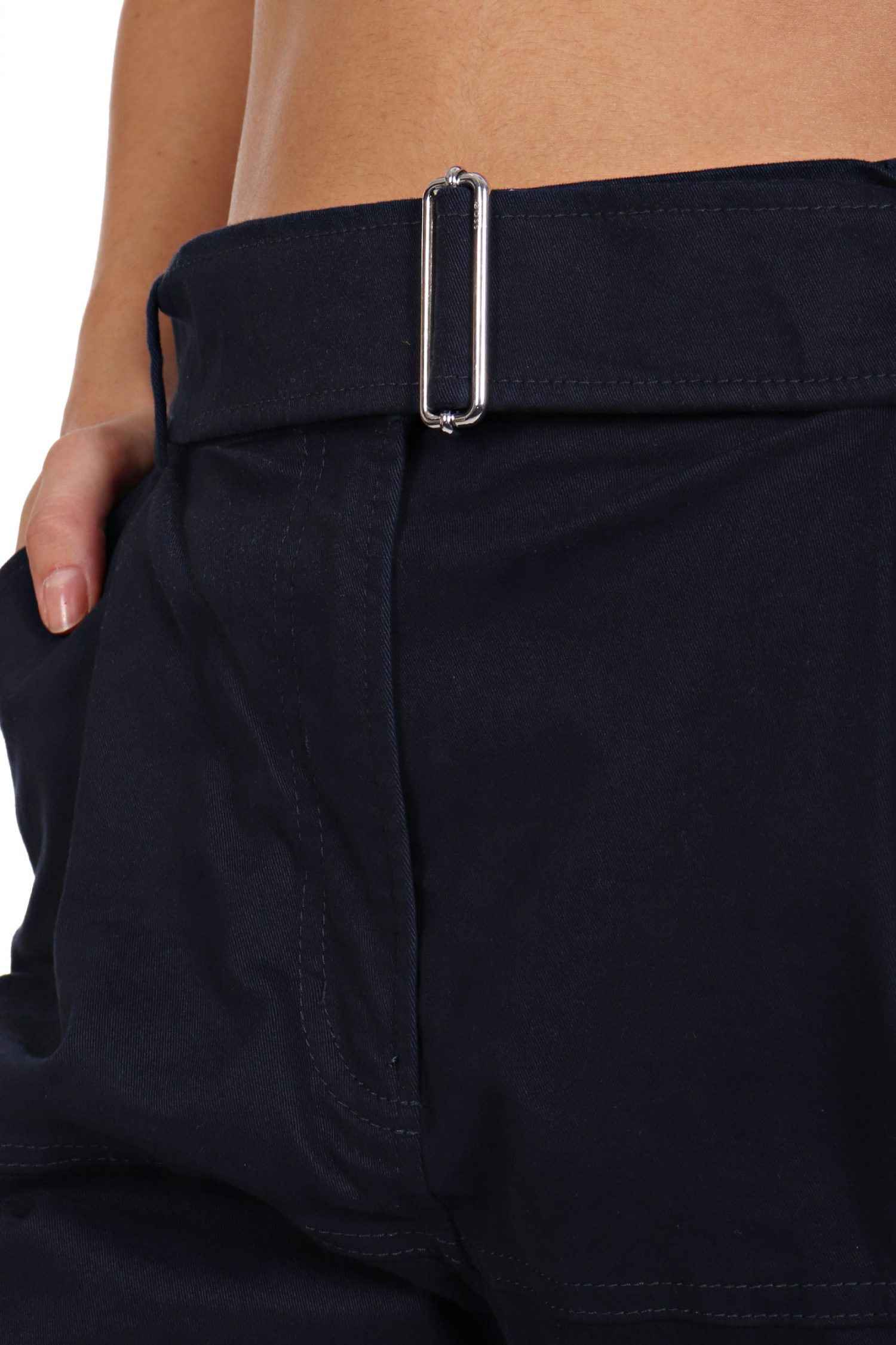 BOSS ΠΑΝΤΕΛΟΝΙ TAKANE-W BALLOON ΠΙΕΤΕΣ ΖΩΝΗ ΥΦΑΣΜΑΤΙΝΟ ΜΠΛΕ φωτογραφία