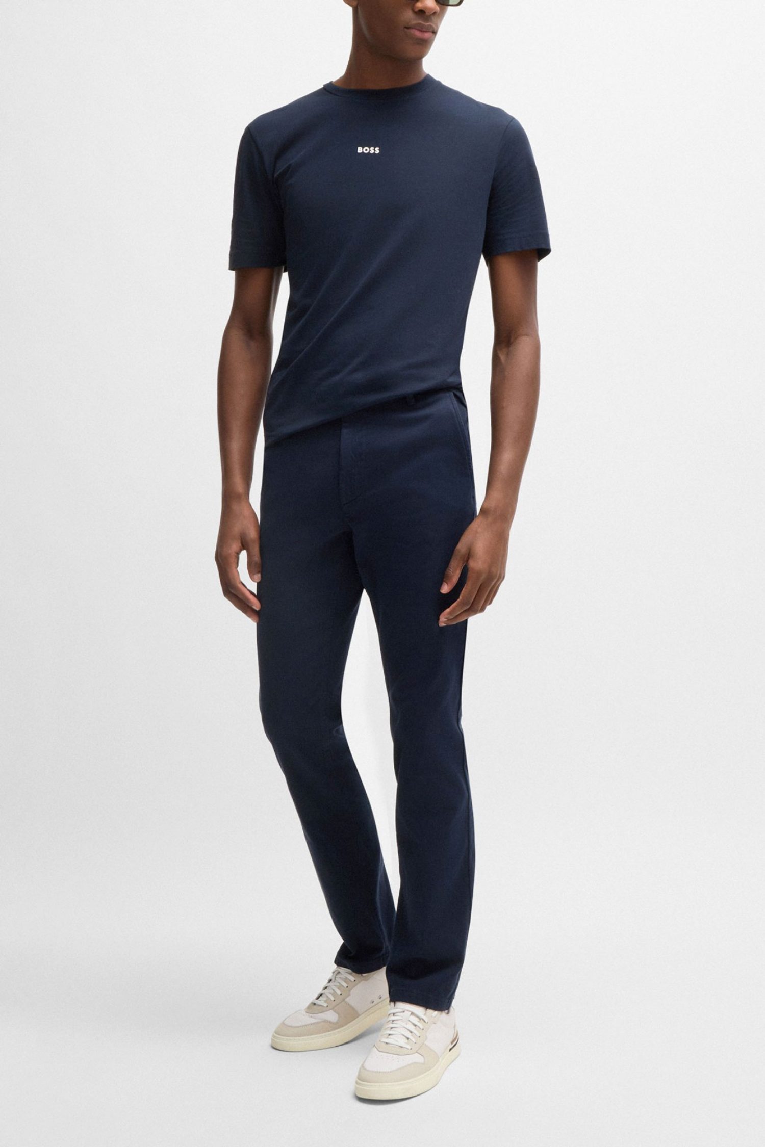 BOSS CASUAL ΠΑΝΤΕΛΟΝΙ CHINO SLIM FIT CHINO_SLIM ΜΠΛΕ