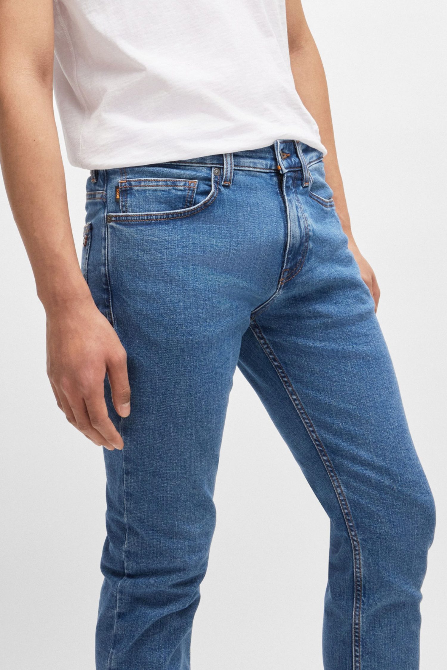 BOSS CASUAL ΠΑΝΤΕΛΟΝΙ JEANS DELAWARE BO PANET SLIM FIT ΜΠΛΕ