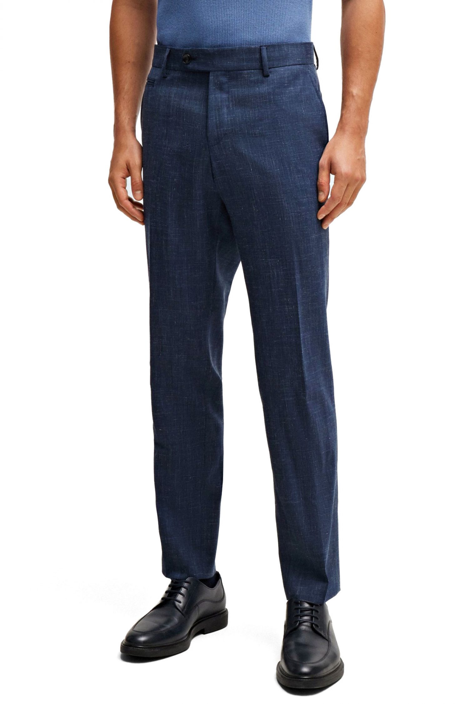 BOSS ΠΑΝΤΕΛΟΝΙ CHINO ΜΙΚΡΟΣΧΕΔΙΟ SLIM FIT H-GENIUS-243 ΜΠΛΕ φωτογραφία