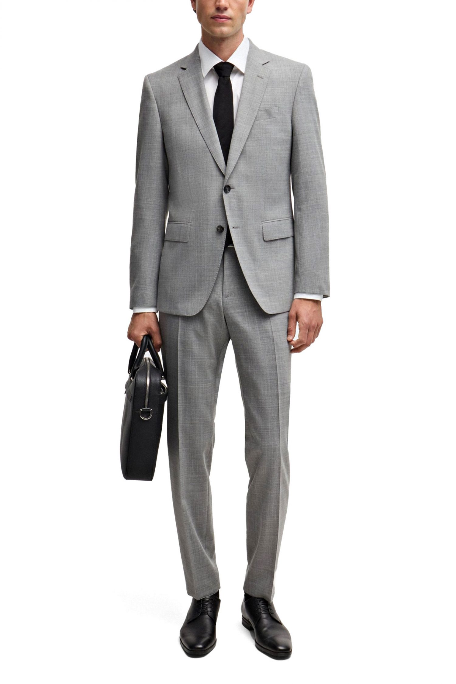 BOSS ΚΟΣΤΟΥΜΙ SLIM FIT STRETCH TAILORING H-HUGE-2PCS-224 ΓΚΡΙ