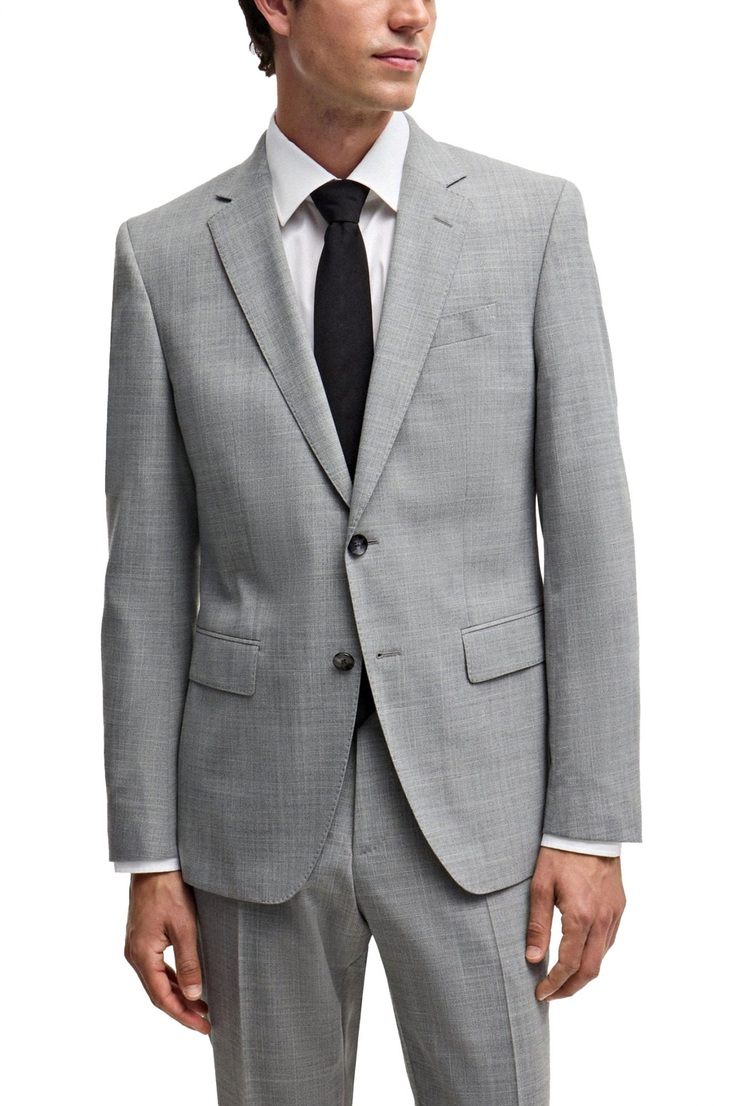 BOSS ΚΟΣΤΟΥΜΙ SLIM FIT STRETCH TAILORING H-HUGE-2PCS-224 ΓΚΡΙ