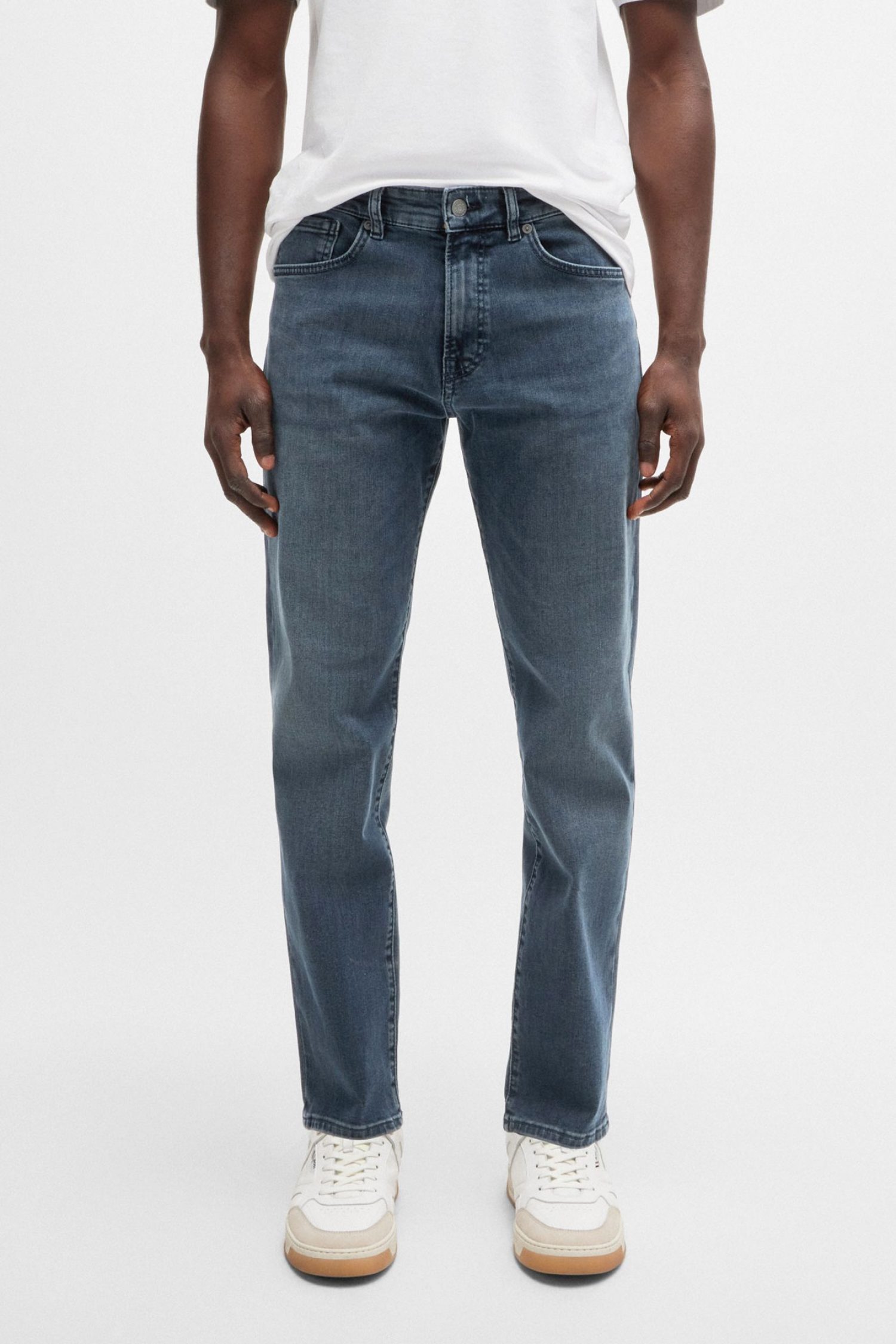 BOSS CASUAL ΠΑΝΤΕΛΟΝΙ JEANS RE MAINE BO BL/BLK SHADOW REGULAR FIT ΜΠΛΕ