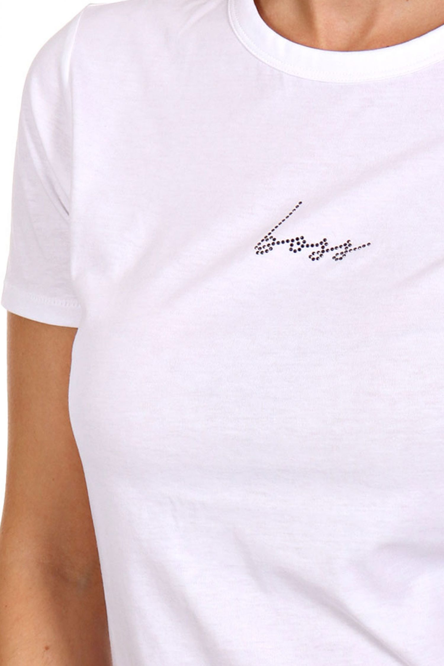 BOSS ORANGE T-SHIRT C_ELOGO_CRYSTAL LOGO ΛΕΥΚΟ φωτογραφία