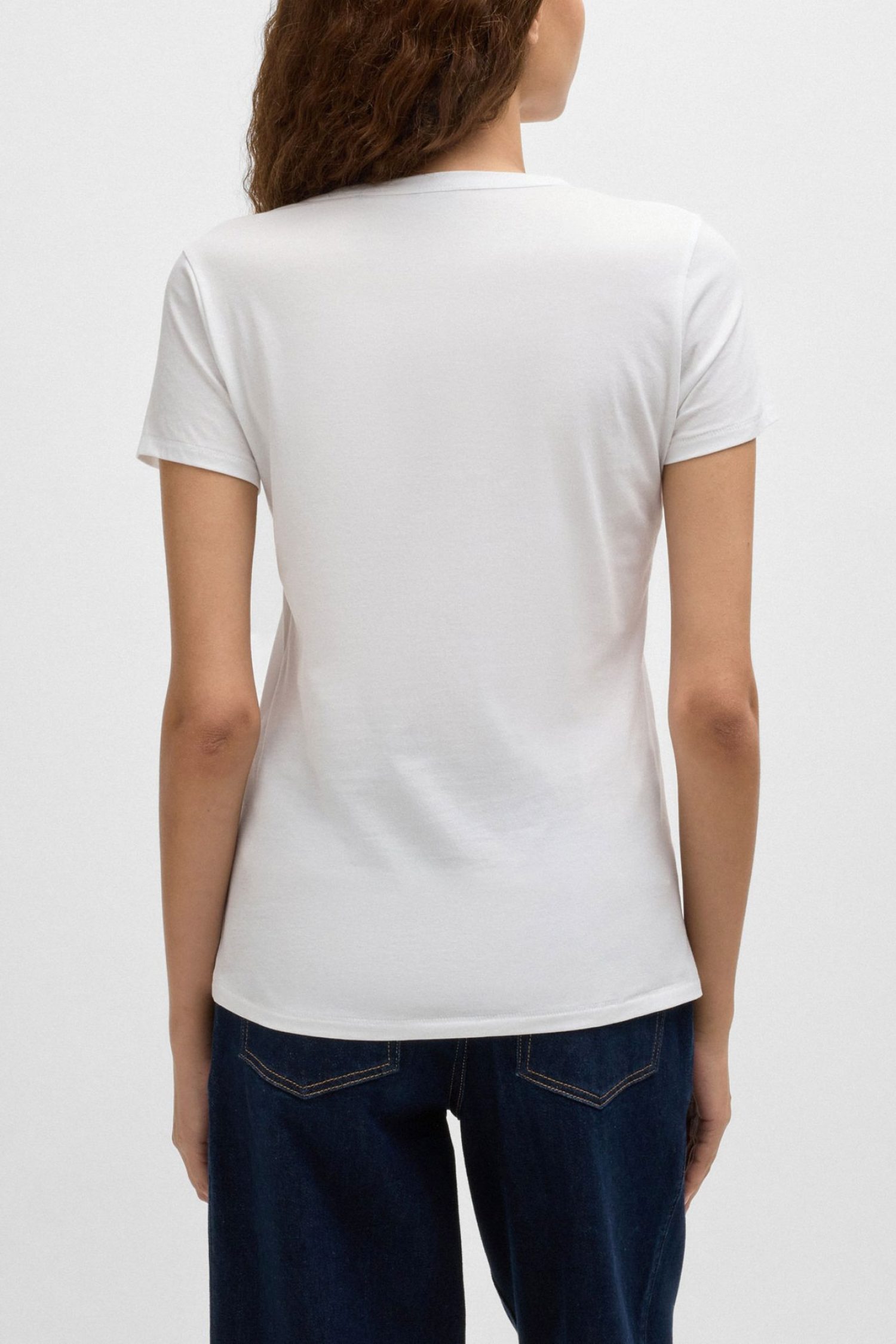 BOSS ORANGE T-SHIRT C_ELOGO_PRINT18 LOGO ΚΕΝΤΗΜΑ /ΤΥΠΩΜΑ ΛΕΥΚΟ φωτογραφία