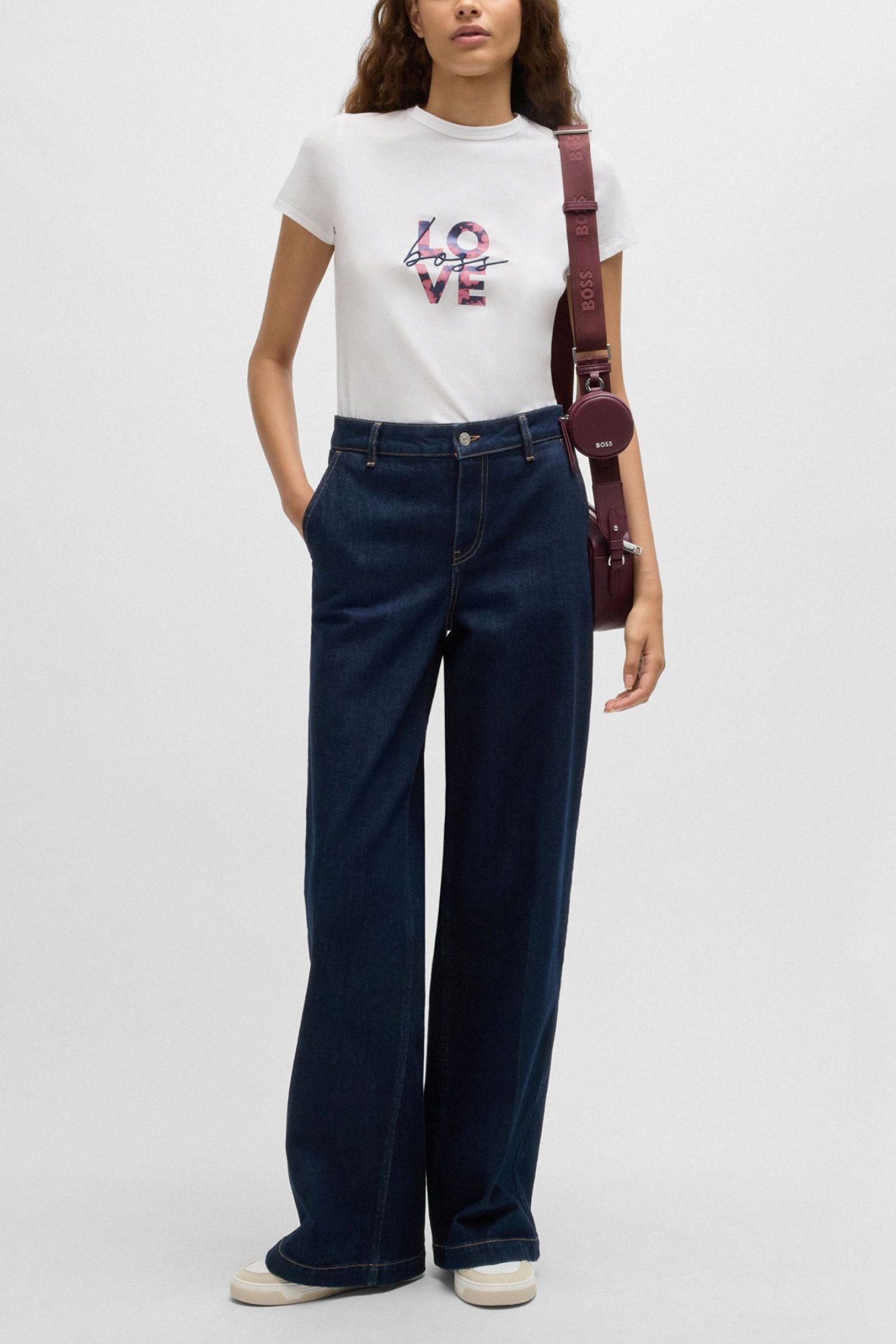 BOSS ORANGE T-SHIRT C_ELOGO_PRINT18 LOGO ΚΕΝΤΗΜΑ /ΤΥΠΩΜΑ ΛΕΥΚΟ φωτογραφία