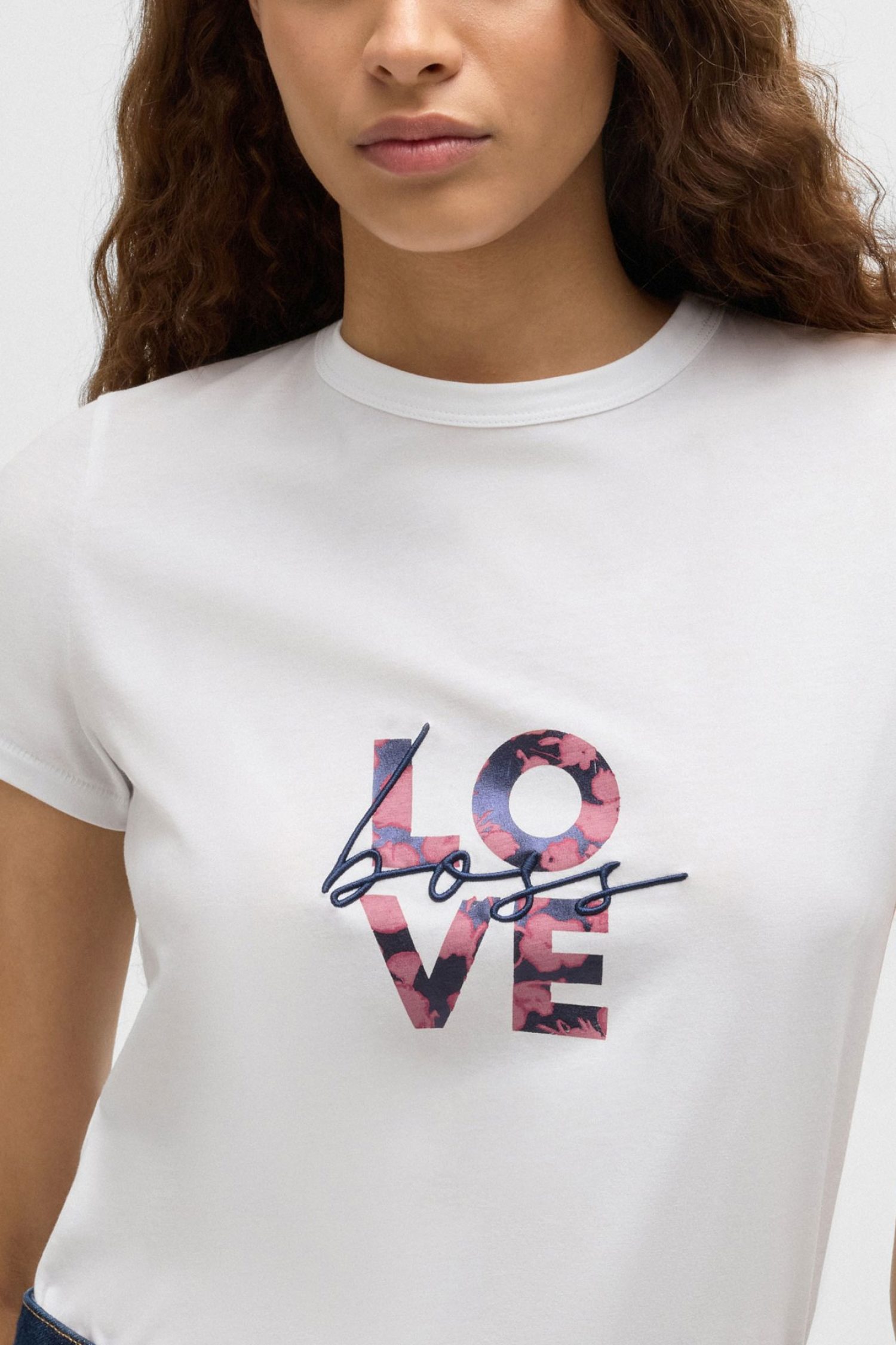 BOSS ORANGE T-SHIRT C_ELOGO_PRINT18 LOGO ΚΕΝΤΗΜΑ /ΤΥΠΩΜΑ ΛΕΥΚΟ φωτογραφία