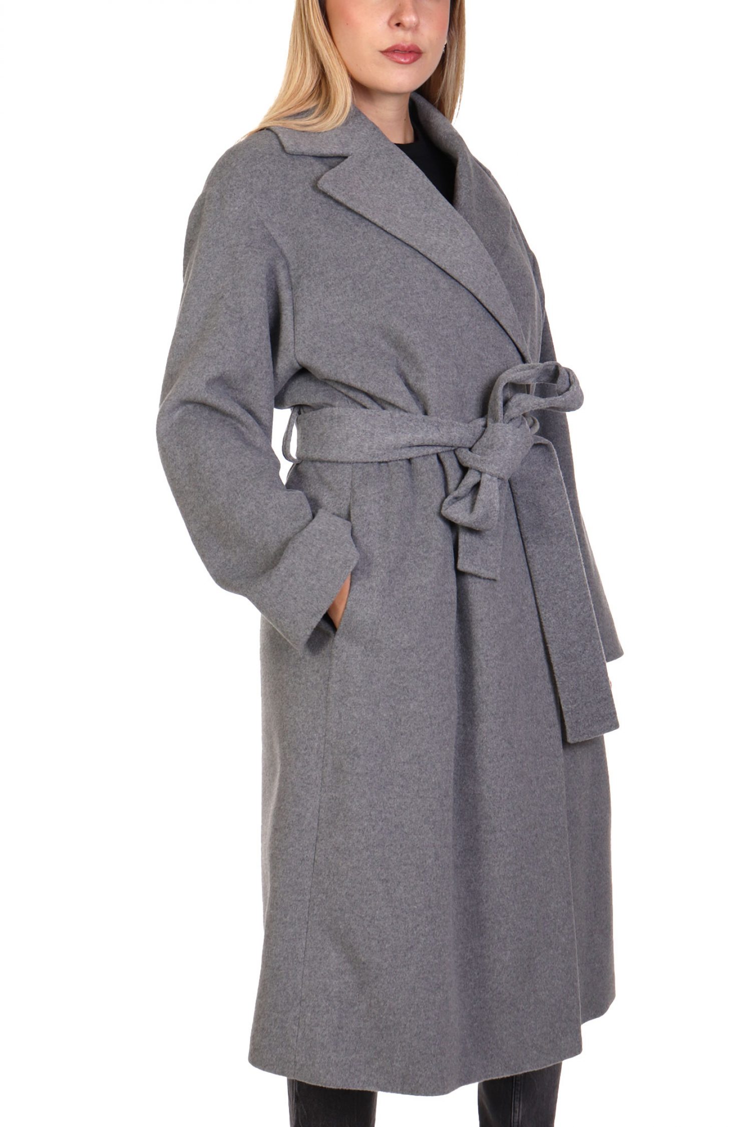 HUGO ΠΑΛΤΟ MABELLINA ΖΩΝΗ ΓΚΡΙ