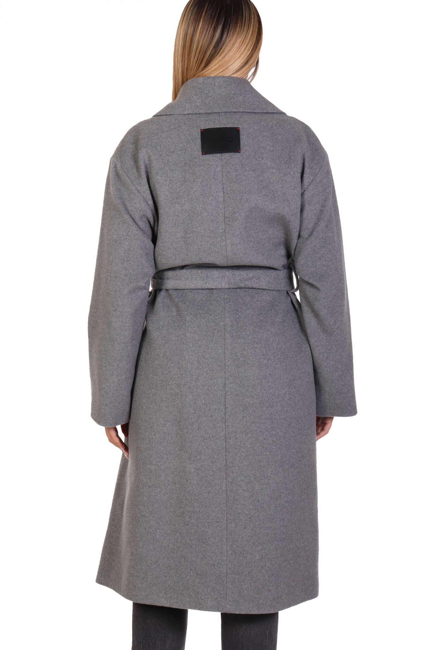 HUGO ΠΑΛΤΟ MABELLINA ΖΩΝΗ ΓΚΡΙ