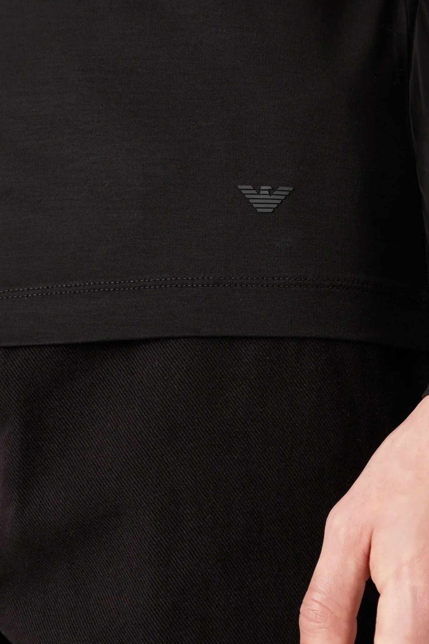 EMPORIO ARMANI T-SHIRT LOGO ΜΑΥΡΟ φωτογραφία