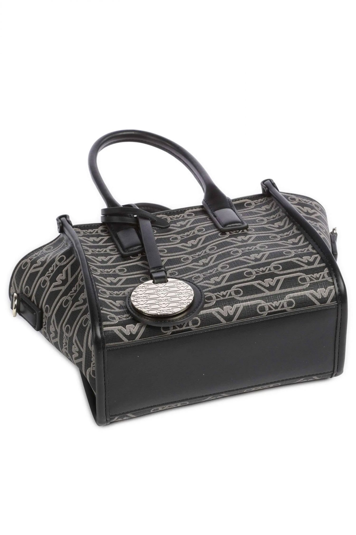 EMPORIO ARMANI ΤΣΑΝΤΑΚΙ SHOPPING / CROSSBODY BAG LOGO ΚΑΦΕ / ΜΑΥΡΟ