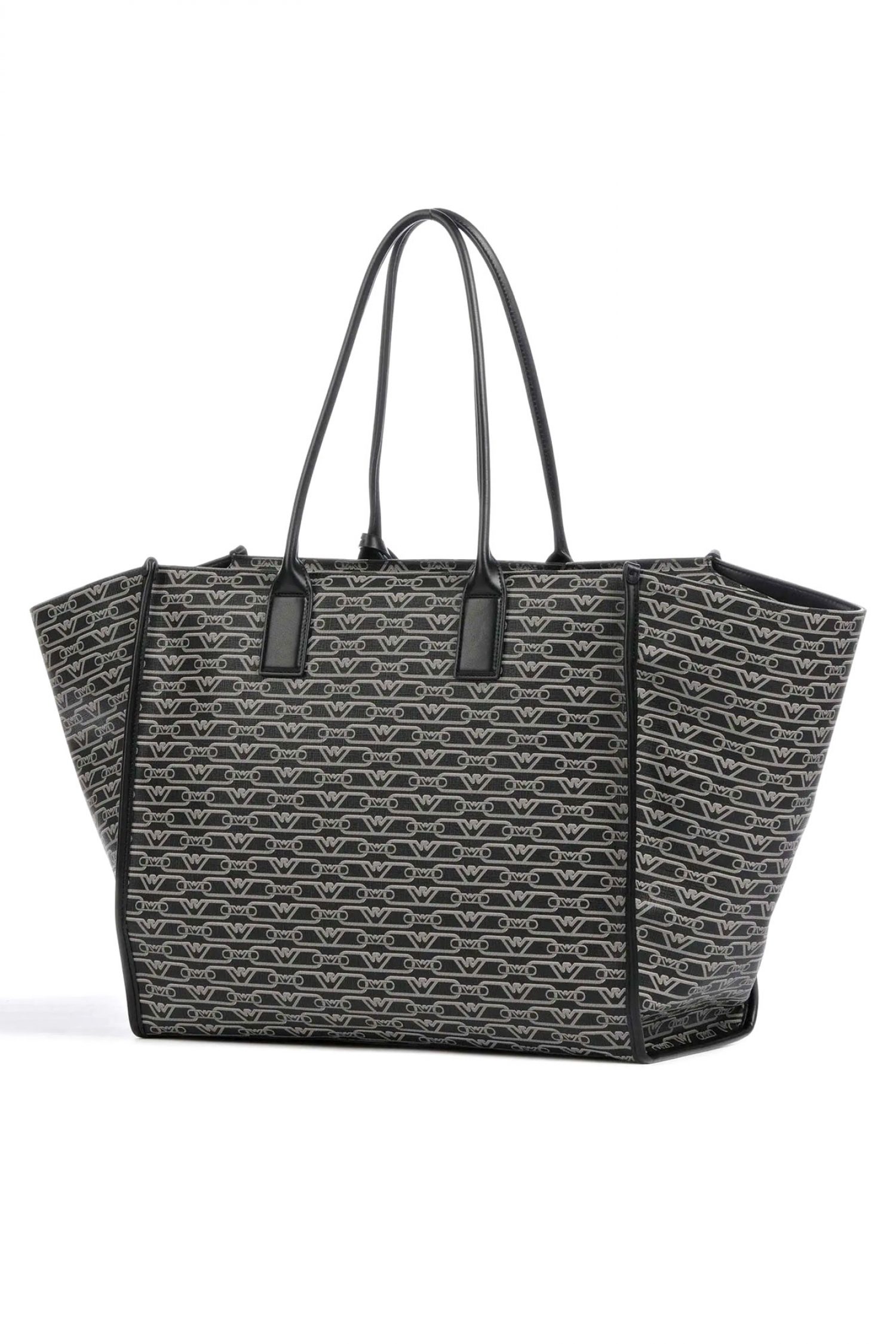 EMPORIO ARMANI ΤΣΑΝΤΑ SHOPPING BAG LARGE LOGO ΚΑΦΕ / ΜΑΥΡΟ