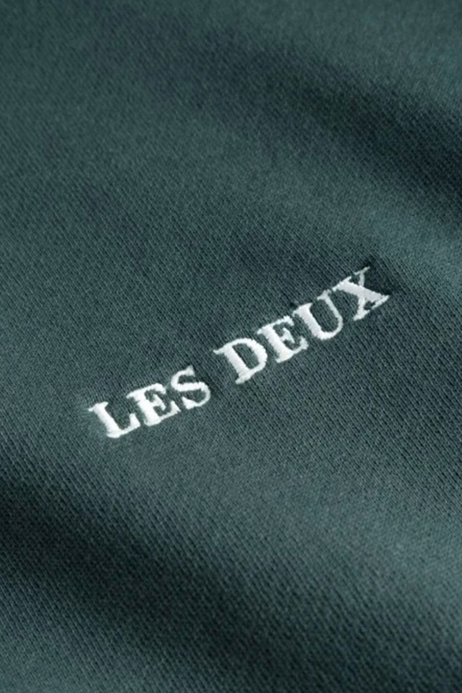 LES DEUX ΦΟΥΤΕΡ DEXTER HOODIE LOGO ΠΡΑΣΙΝΟ φωτογραφία