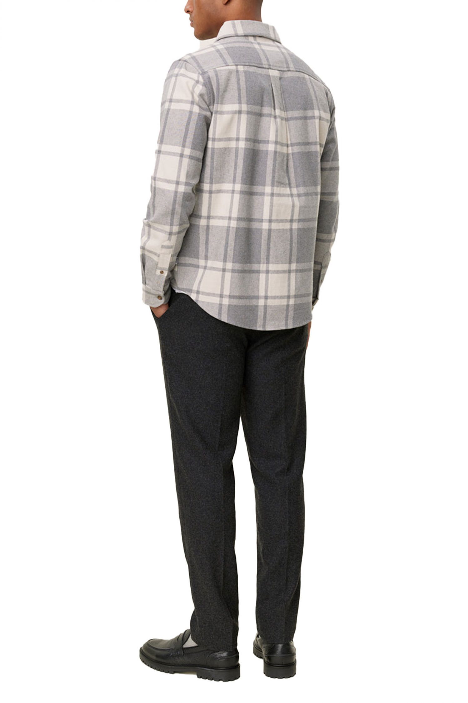 LES DEUX ΠΟΥΚΑΜΙΣΟ JEREMY FLANNEL ΓΚΡΙ-ΜΠΕΖ