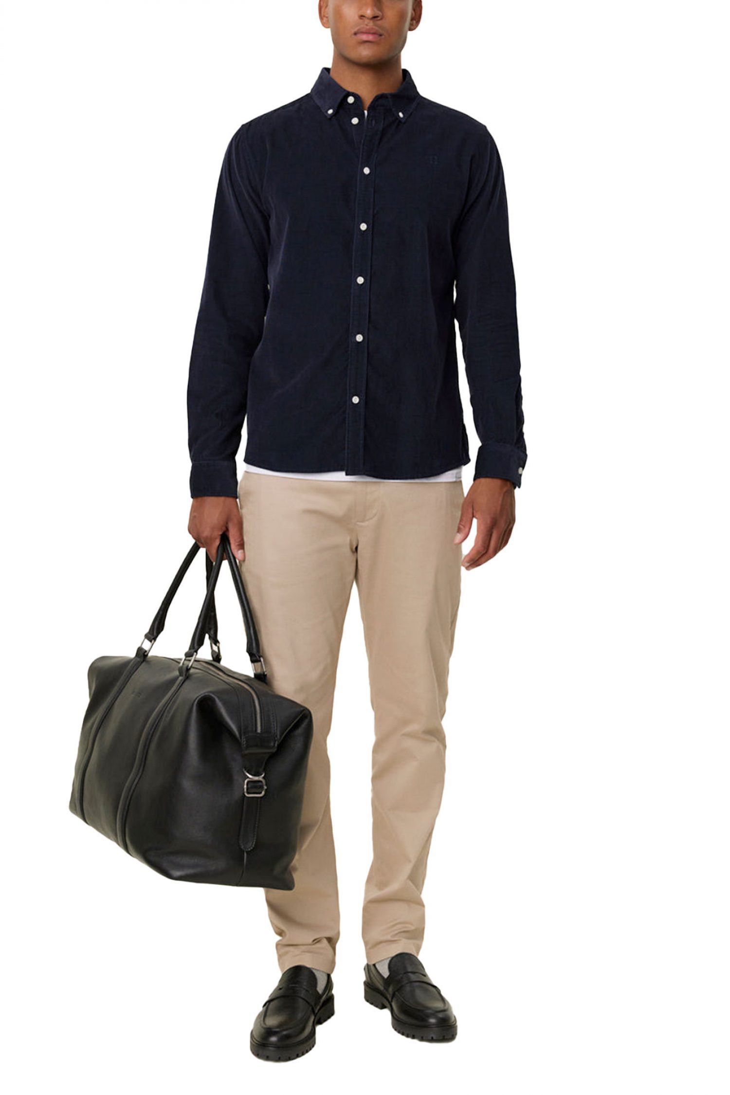 LES DEUX ΠΟΥΚΑΜΙΣΟ KRISTIAN CORDUROY ΚΟΤΛΕ ΣΚΟΥΡΟ ΜΠΛΕ