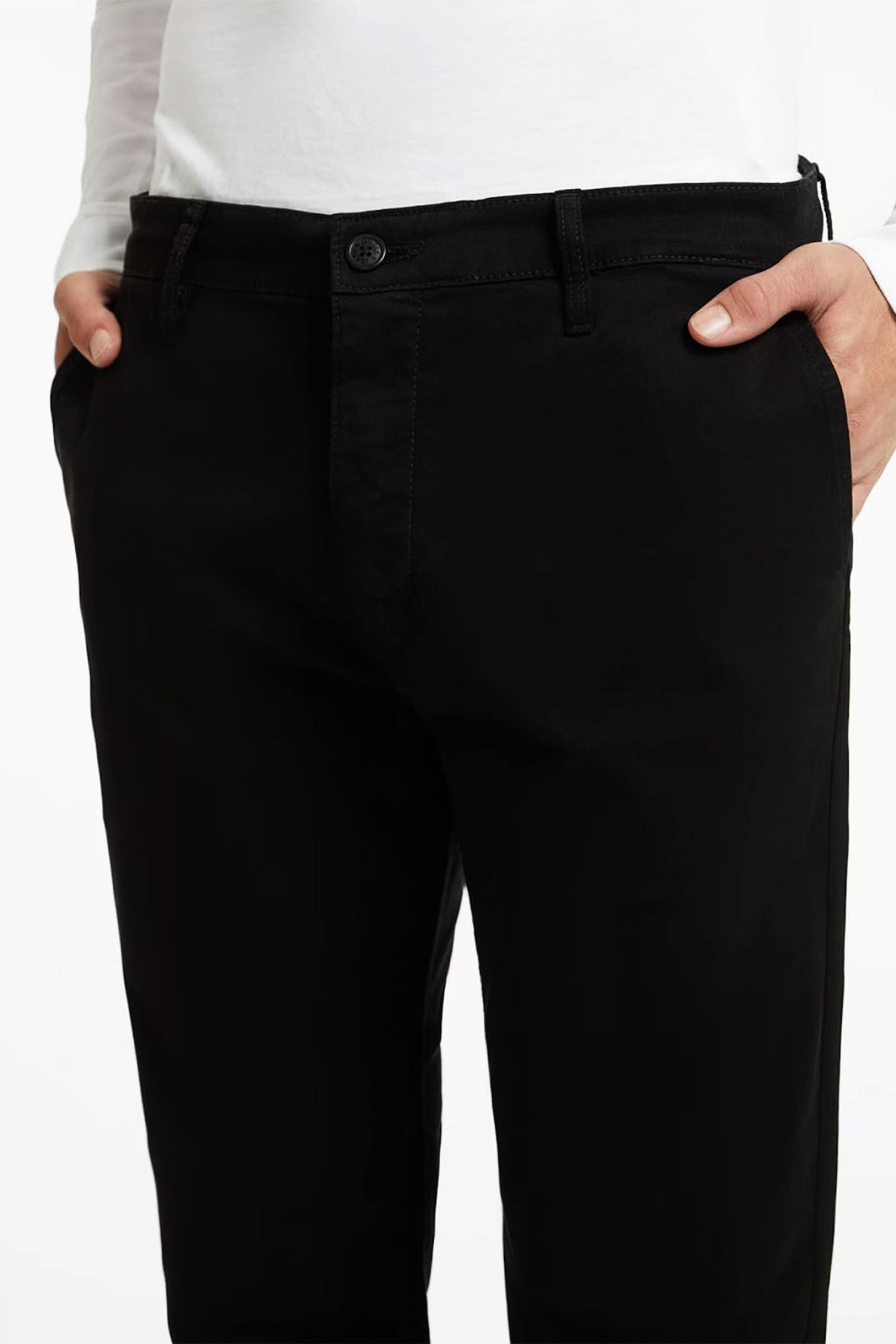 GUESS JEANS ΠΑΝΤΕΛΟΝΙ CHINO SLIM FIT ΜΑΥΡΟ