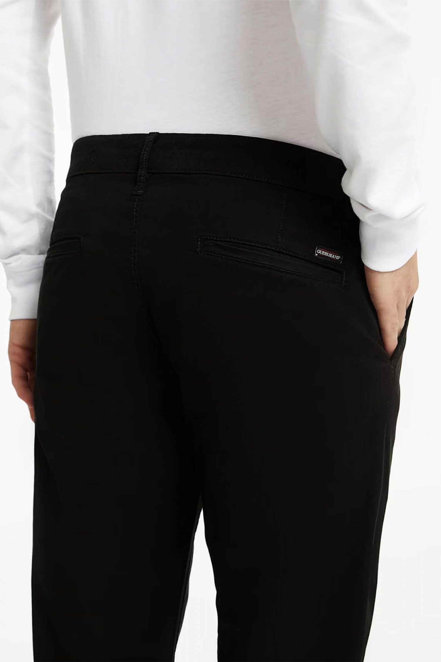 GUESS JEANS ΠΑΝΤΕΛΟΝΙ CHINO SLIM FIT ΜΑΥΡΟ