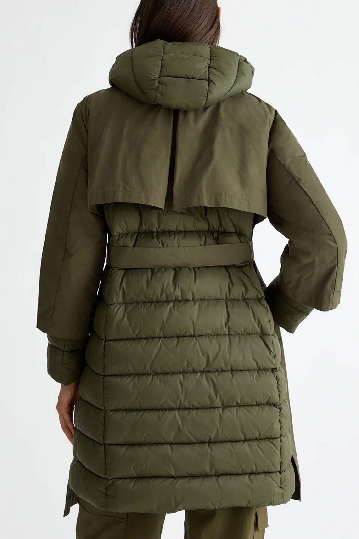 LIU JO ΜΠΟΥΦΑΝ ΦΟΥΣΚΩΤΟ ΑΠΟΣΠΩΜΕΝΟ ΠΑΡΚΑ ΜΑΚΡΥ ΧΑΚΙ φωτογραφία