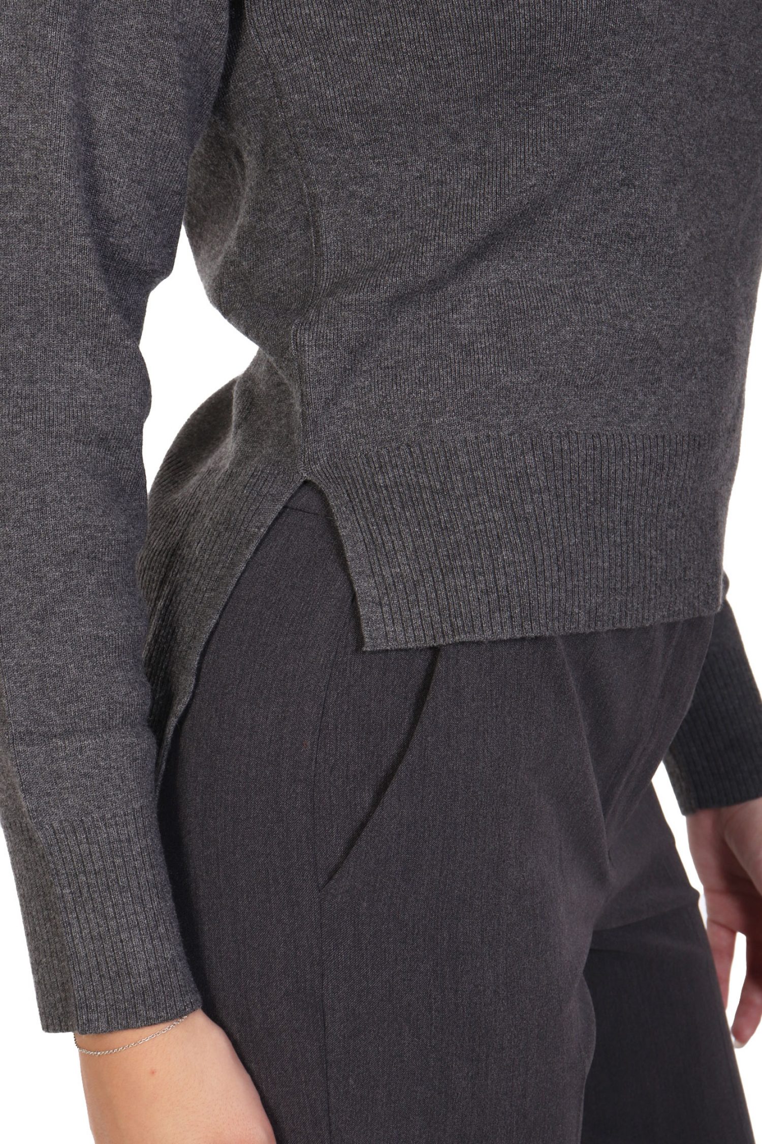 MARELLA EMME ΜΠΛΟΥΖΑ AGNELLI ΠΛΕΚΤΗ ΣΚΟΥΡΟ ΓΚΡΙ