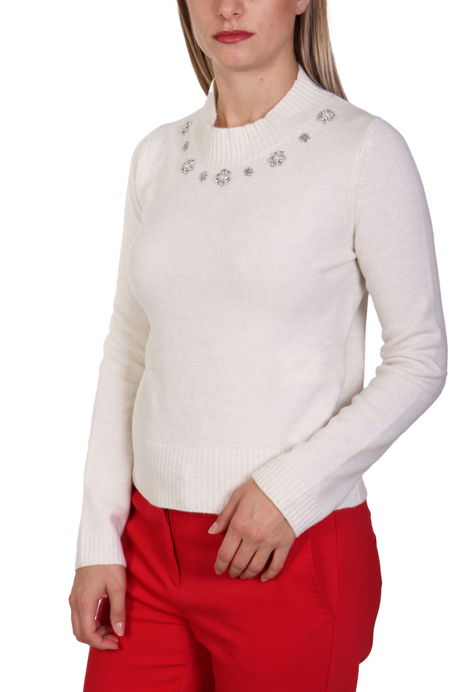 MARELLA EMME ΜΠΛΟΥΖΑ GALIZIA ΠΛΕΚΤΟ ΛΕΥΚΟ