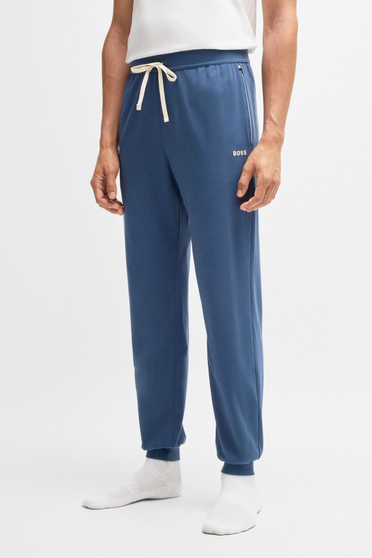 BOSS HOMEWEAR ΠΑΝΤΕΛΟΝΙ ΦΟΡΜΑ MIX&MATCH PANTS ΜΠΛΕ