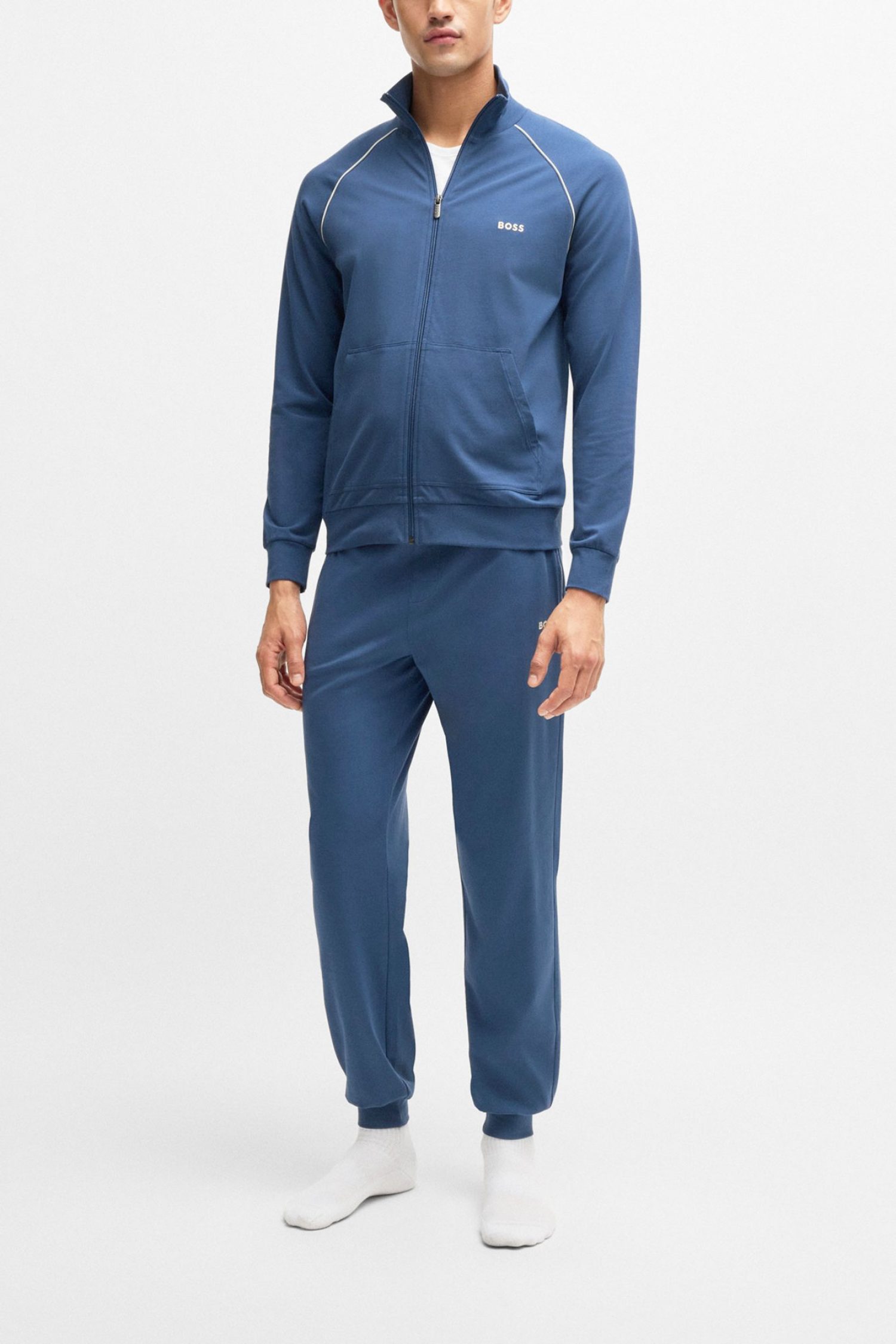 BOSS HOMEWEAR ΠΑΝΤΕΛΟΝΙ ΦΟΡΜΑ MIX&MATCH PANTS ΜΠΛΕ