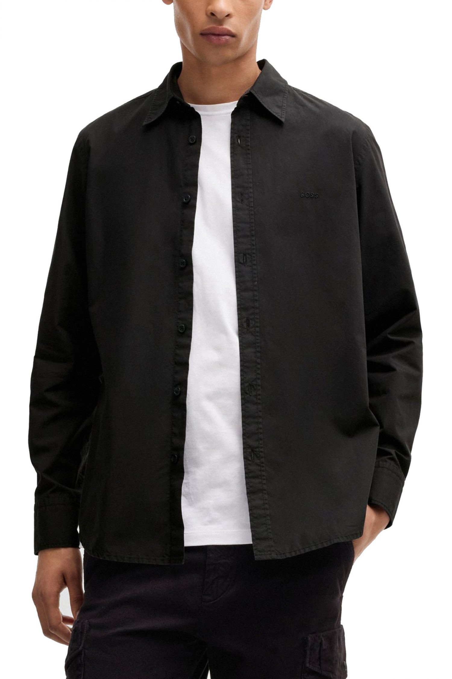 BOSS CASUAL ΠΟΥΚΑΜΙΣΟ REGULAR FIT RELEGANT 6 M ΜΑΥΡΟ φωτογραφία