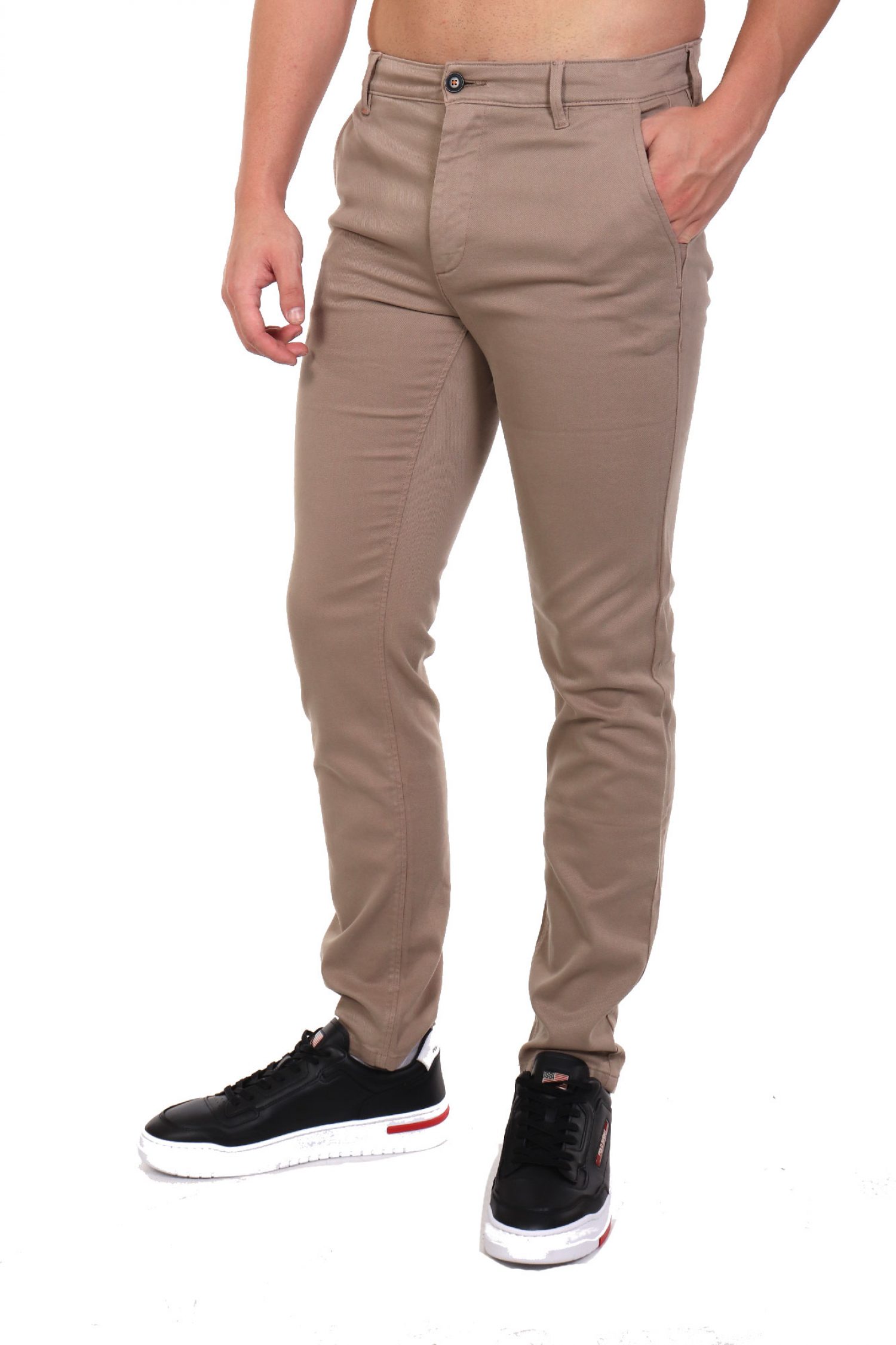 BOSS CASUAL ΠΑΝΤΕΛΟΝΙ CHINO SLIM FIT CHINO_SLIM ΜΠΕΖ φωτογραφία