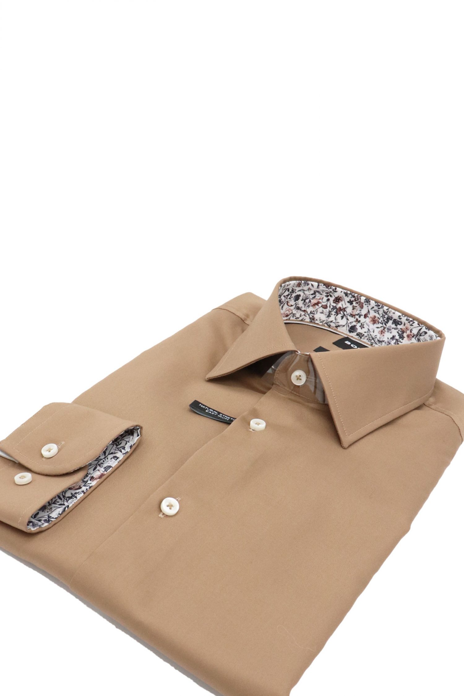 BOSS ΠΟΥΚΑΜΙΣΟ SLIM FIT EASY IRON H-HANK-KENT-C3-214 ΚΑΜΗΛΟ