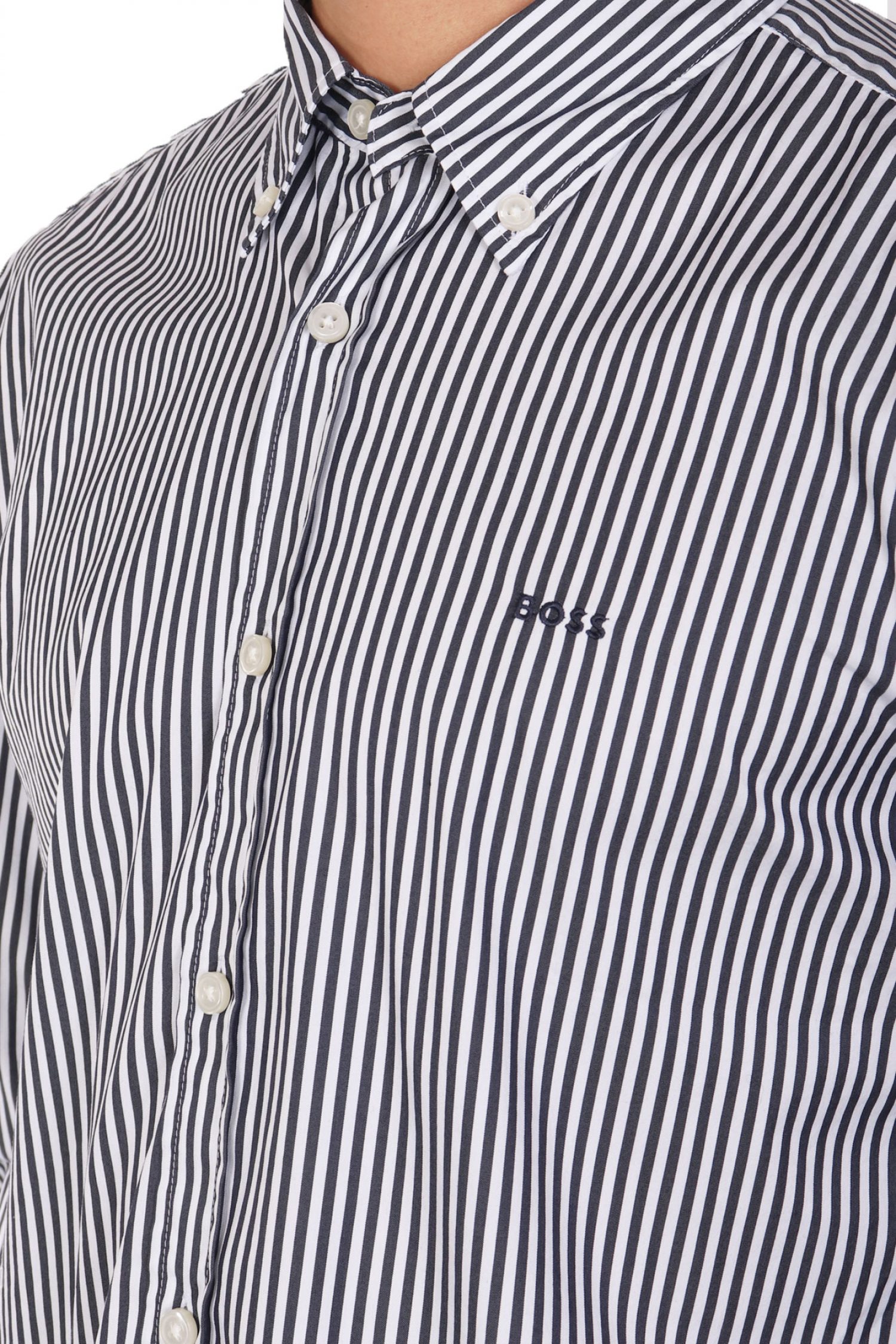 BOSS ΠΟΥΚΑΜΙΣΟ ΡΙΓΕ BUTTON DOWN SLIM FT STRETCH H-ROAN-BD-E-C1-243 ΜΠΛΕ φωτογραφία