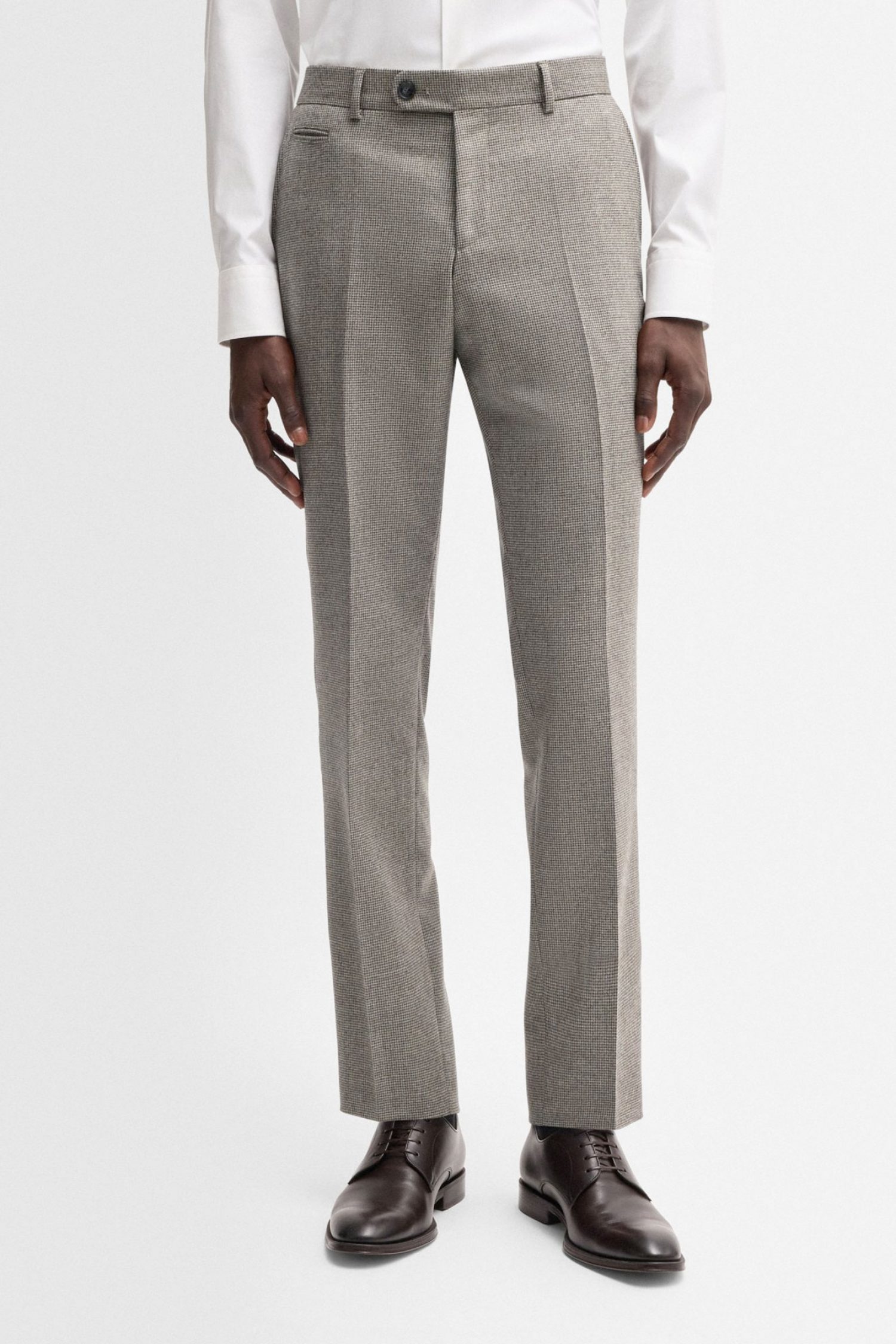 BOSS ΠΑΝΤΕΛΟΝΙ CHINO ΜΙΚΡΟΣΧΕΔΙΟ SLIM FIT Η-GENIUS-DTL-243 ΓΚΡΙ φωτογραφία