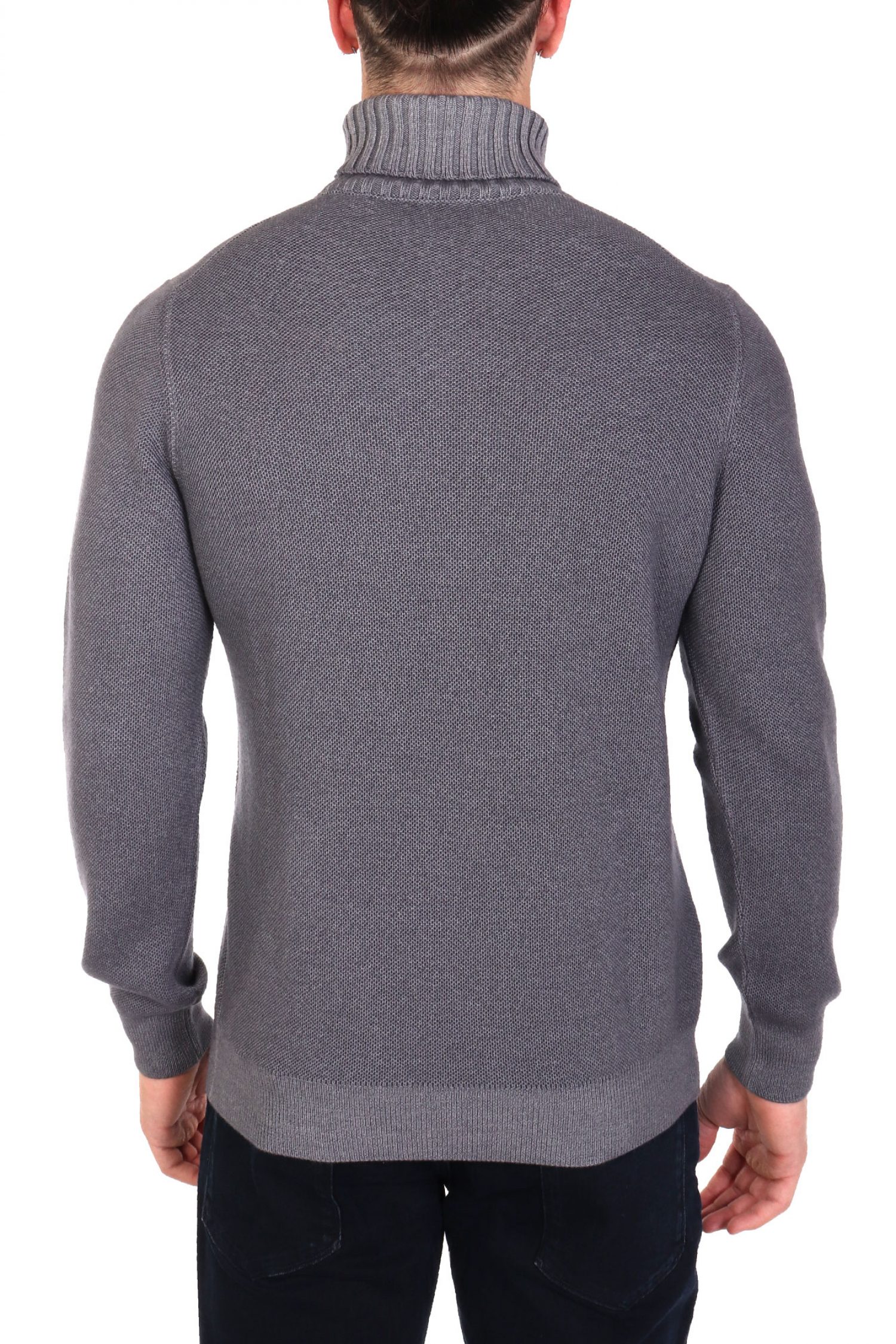 GRAN SASSO ΠΛΕΚΤΟ TURTLE NECK ΓΚΡΙ φωτογραφία