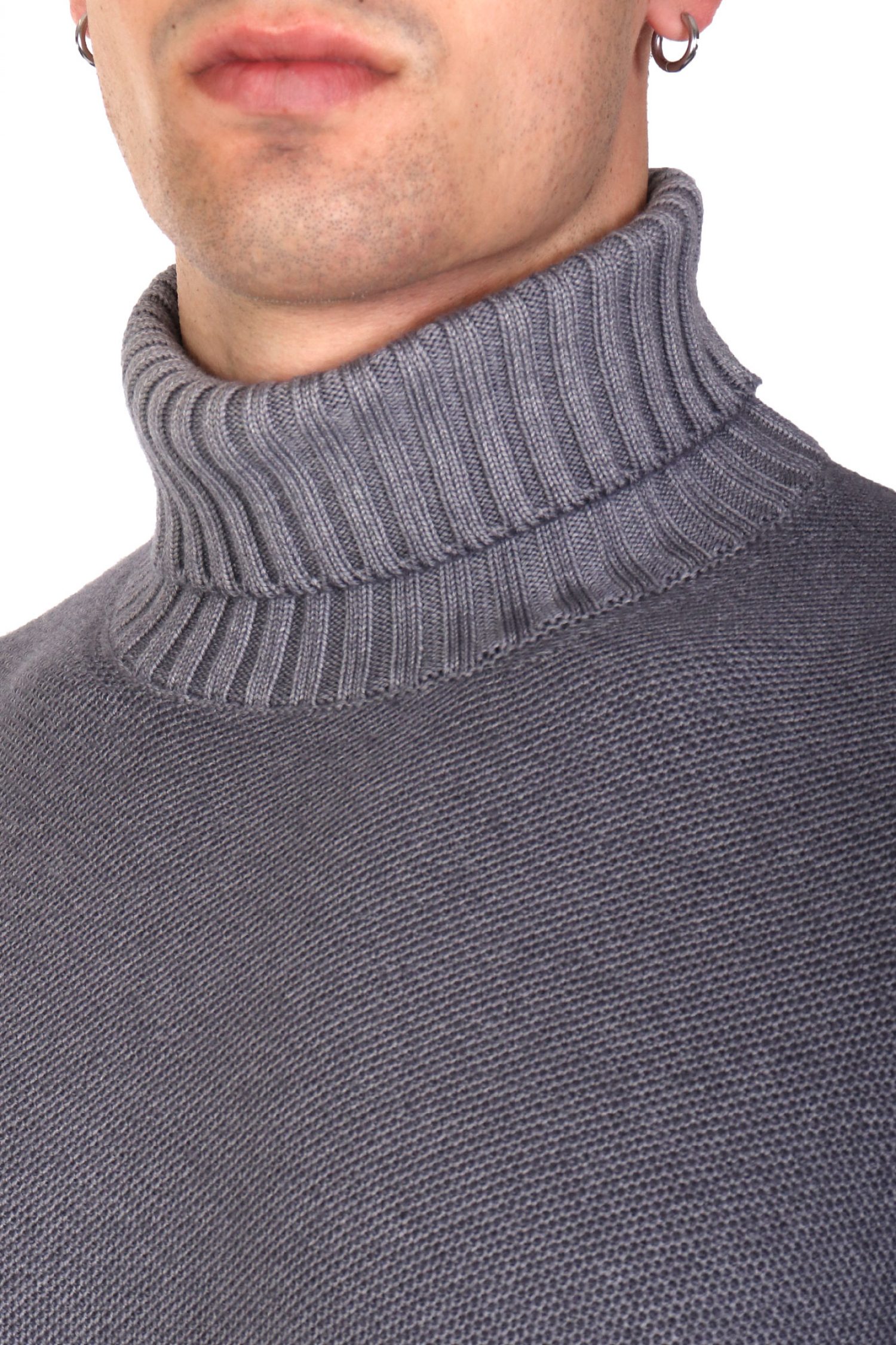 GRAN SASSO ΠΛΕΚΤΟ TURTLE NECK ΓΚΡΙ φωτογραφία
